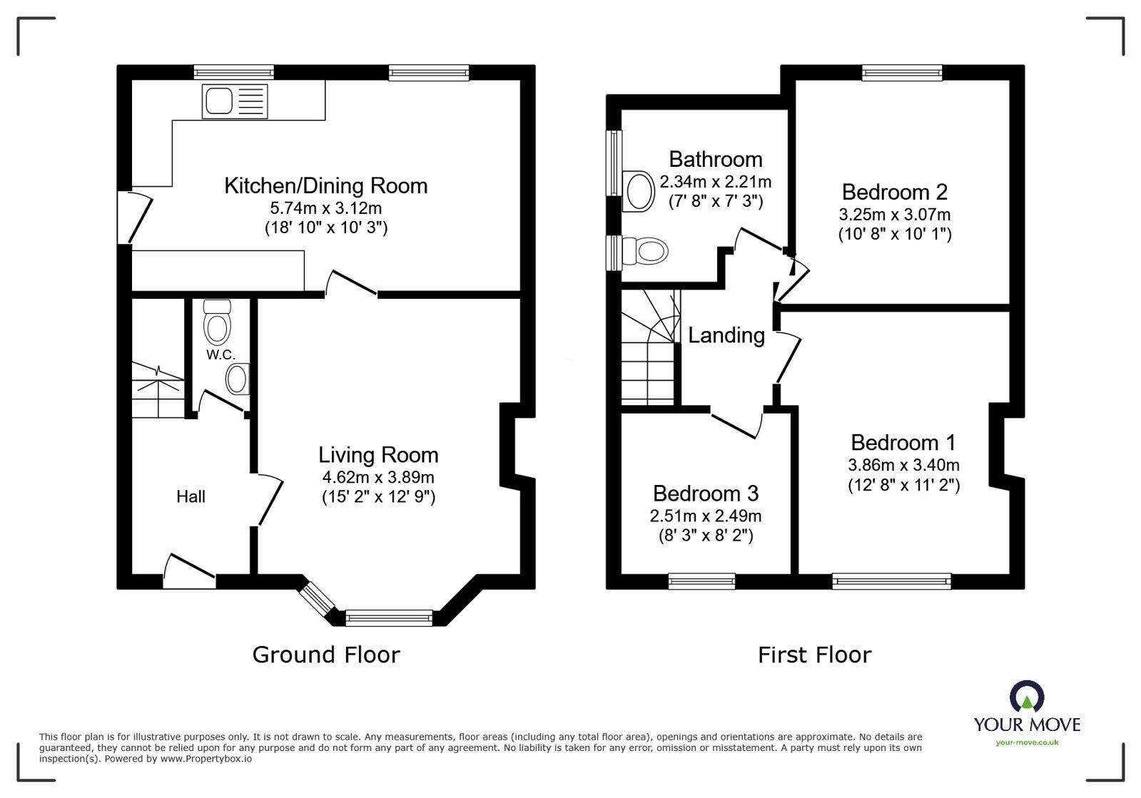 Floorplan of 3 bedroom Semi Detached House for sale, Chipstead Road, Erith, DA8