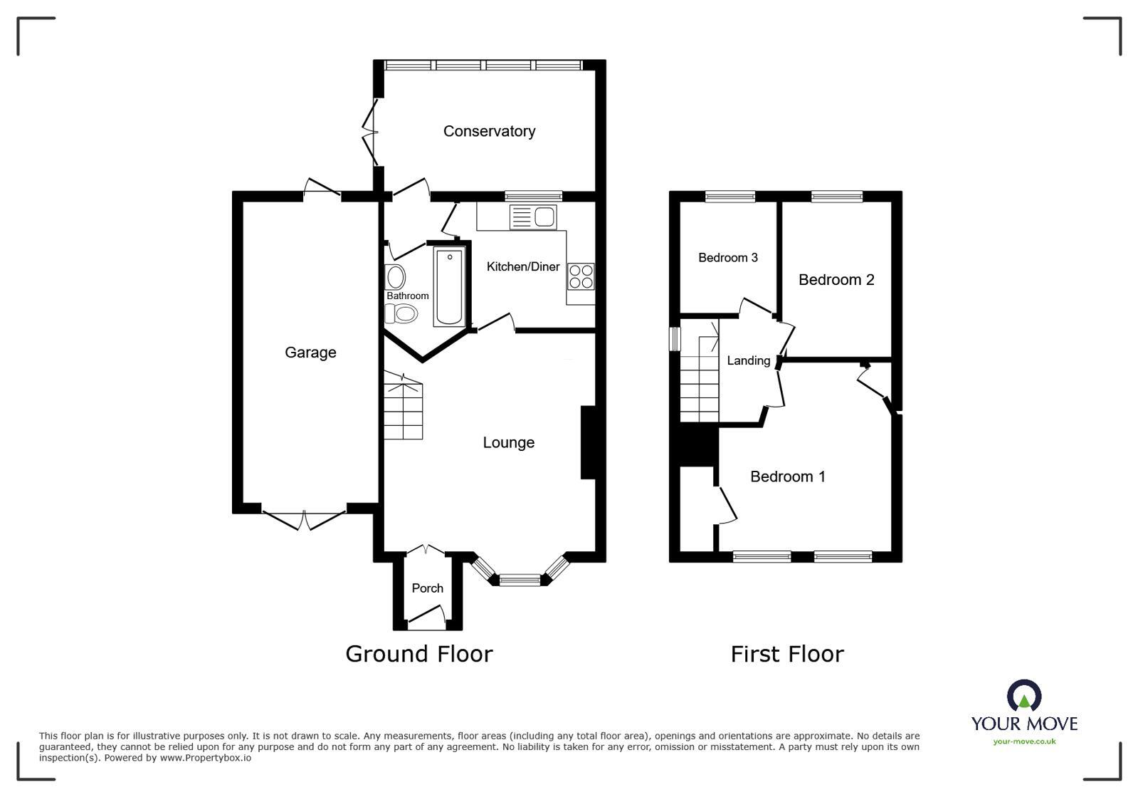 Floorplan of 3 bedroom Semi Detached House for sale, Brantwood Avenue, Erith, DA8