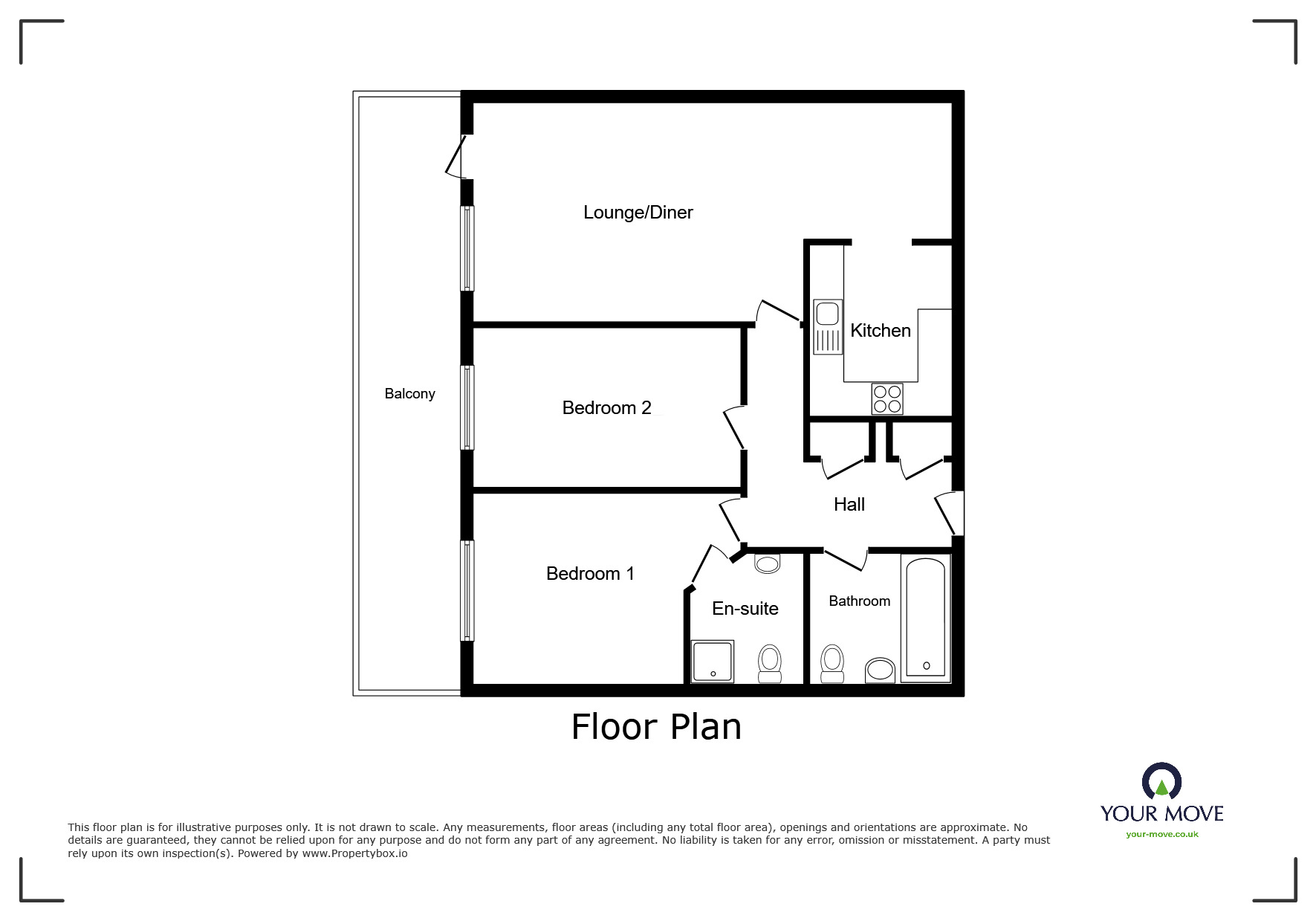 Floorplan of 2 bedroom Flat for sale, Parkspring Court, 102, Erith, DA8