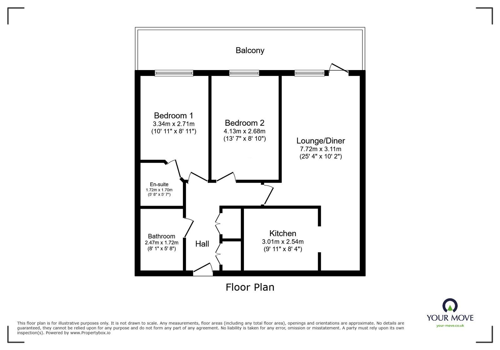 Floorplan of 2 bedroom Flat for sale, Erith High Street, Erith, DA8