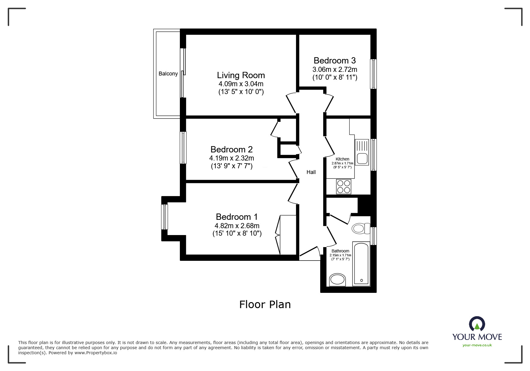Floorplan of 3 bedroom Flat to rent, Sandcliff Road, Erith, DA8