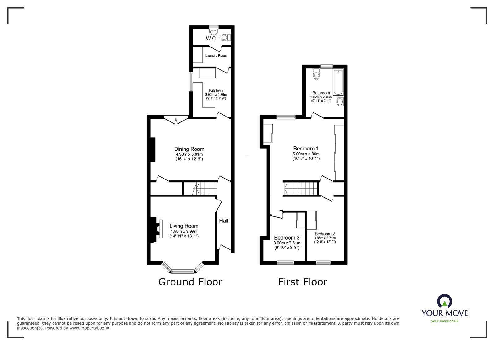 Floorplan of 3 bedroom End Terrace House for sale, Barnfield Road, Belvedere, DA17