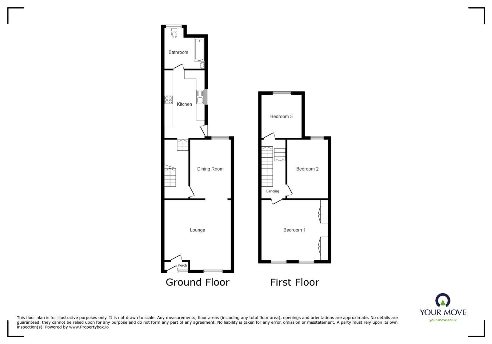 Floorplan of 3 bedroom Mid Terrace House for sale, Upper Sheridan Road, Belvedere, DA17