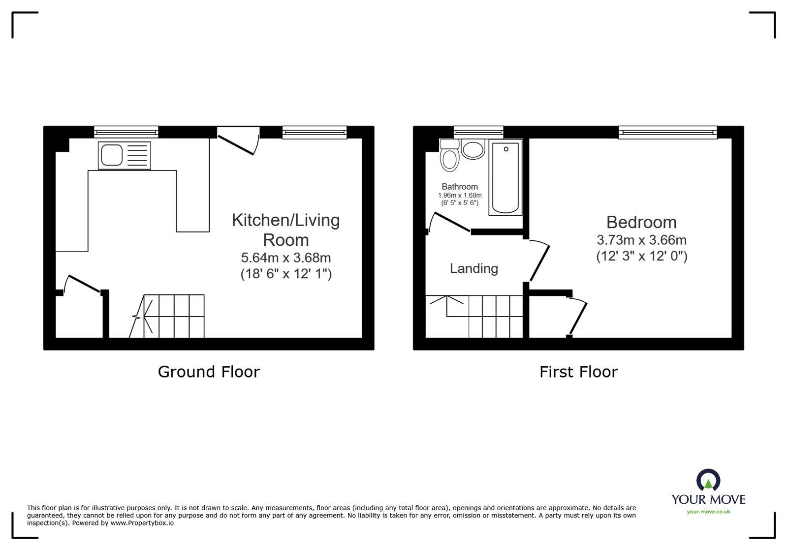 Floorplan of 1 bedroom End Terrace House for sale, Fairmont Close, Belvedere, DA17
