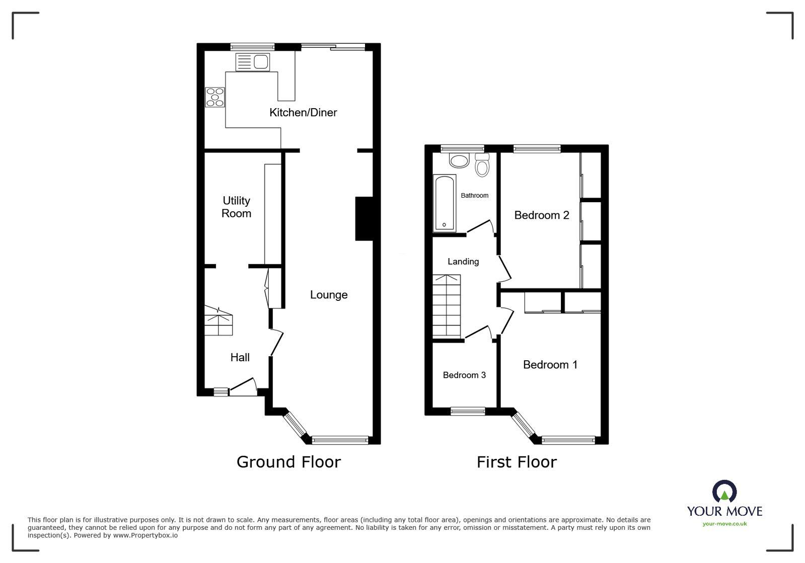 Floorplan of 3 bedroom Mid Terrace House for sale, Northumberland Close, Erith, DA8