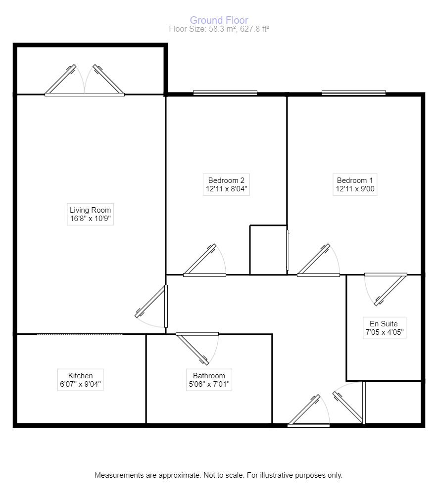 Floorplan of 2 bedroom Flat to rent, Little Brights Road, Belvedere, DA17