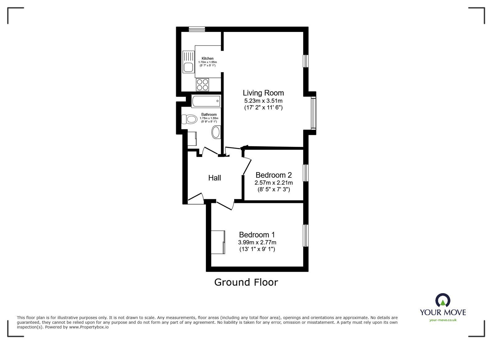 Floorplan of 2 bedroom Flat for sale, Neptune Walk, DA81NT