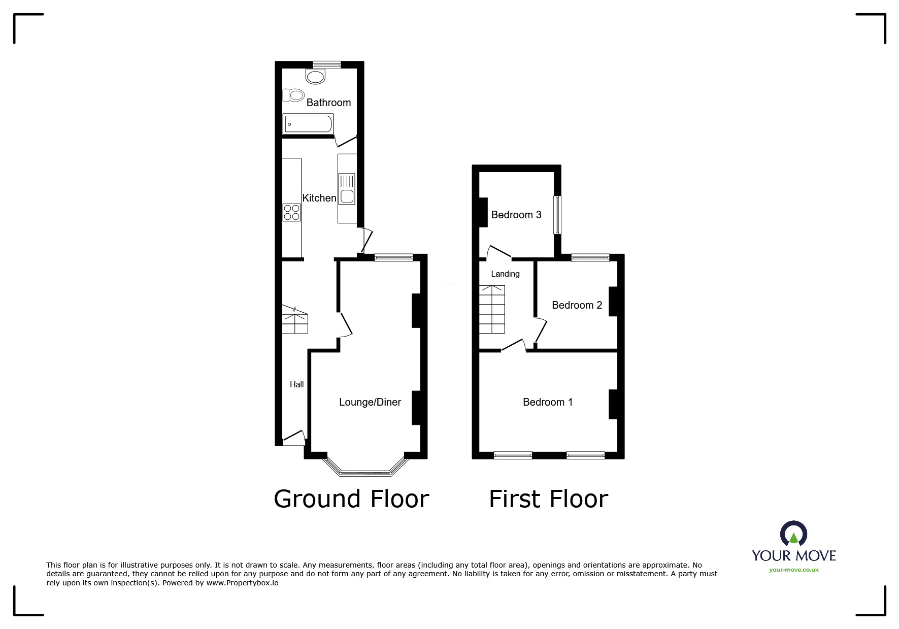 Floorplan of 3 bedroom Mid Terrace House to rent, Gladeswood Road, Belvedere, DA17