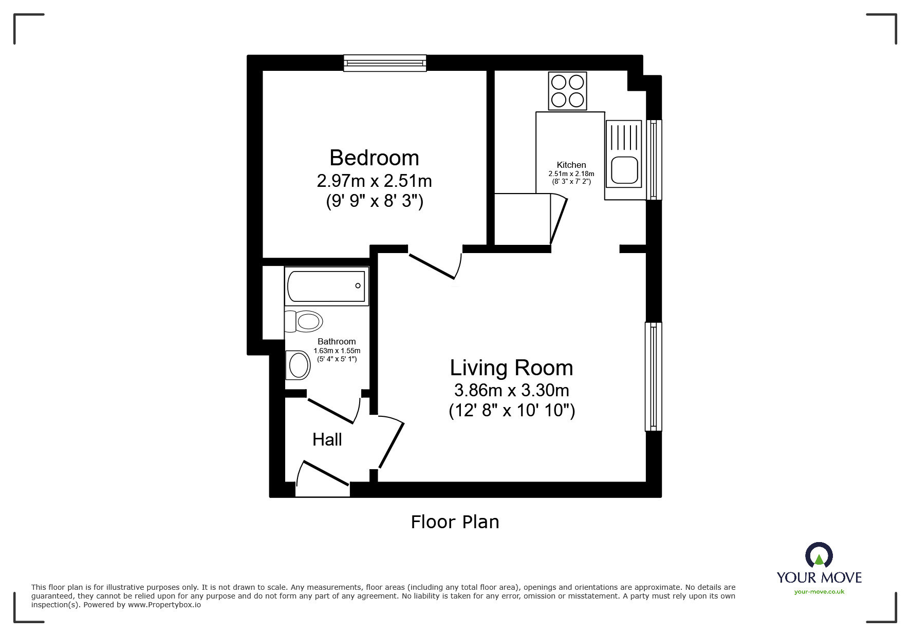 Floorplan of 1 bedroom Flat to rent, Neptune Walk, Erith, DA8