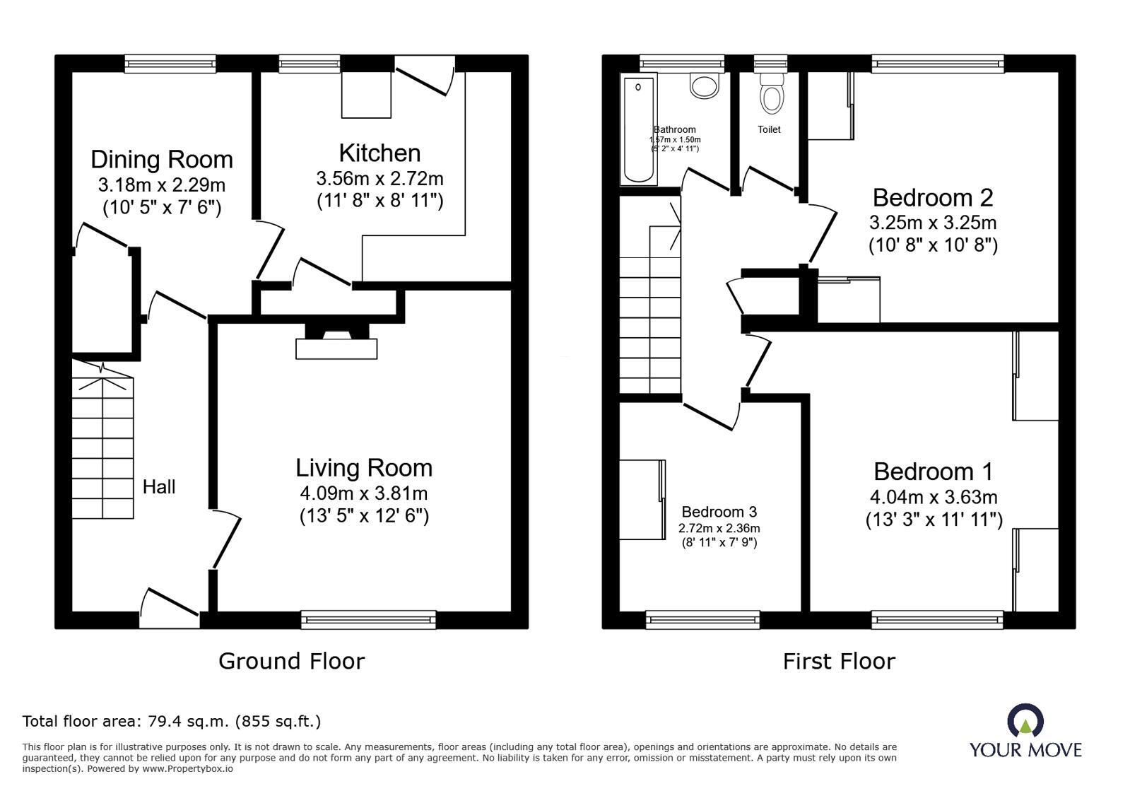 Floorplan of 3 bedroom Semi Detached House for sale, Stevenson Close, Erith, DA8