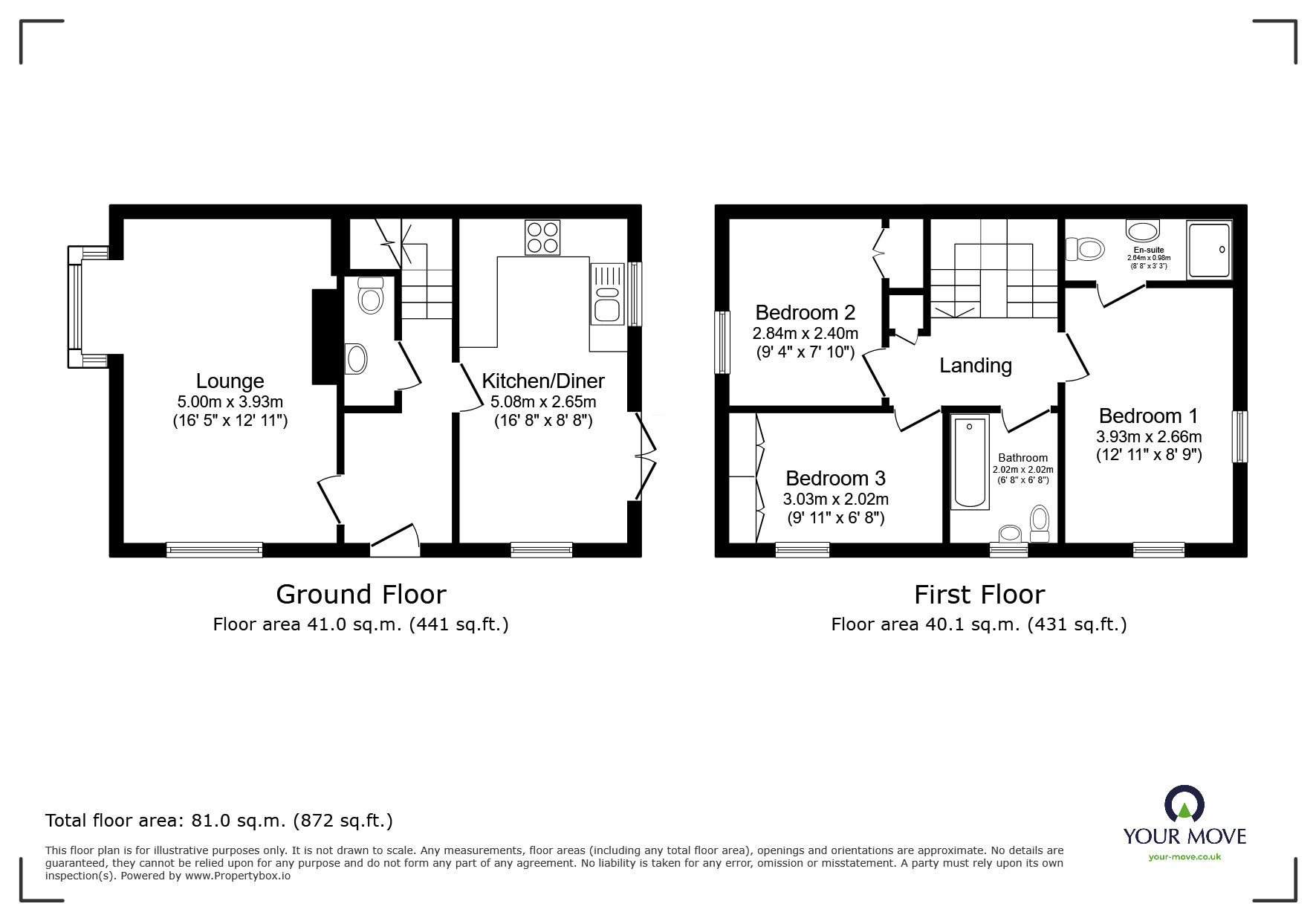 Floorplan of 3 bedroom Detached House for sale, Pope Close, Waddington, Lincolnshire, LN5