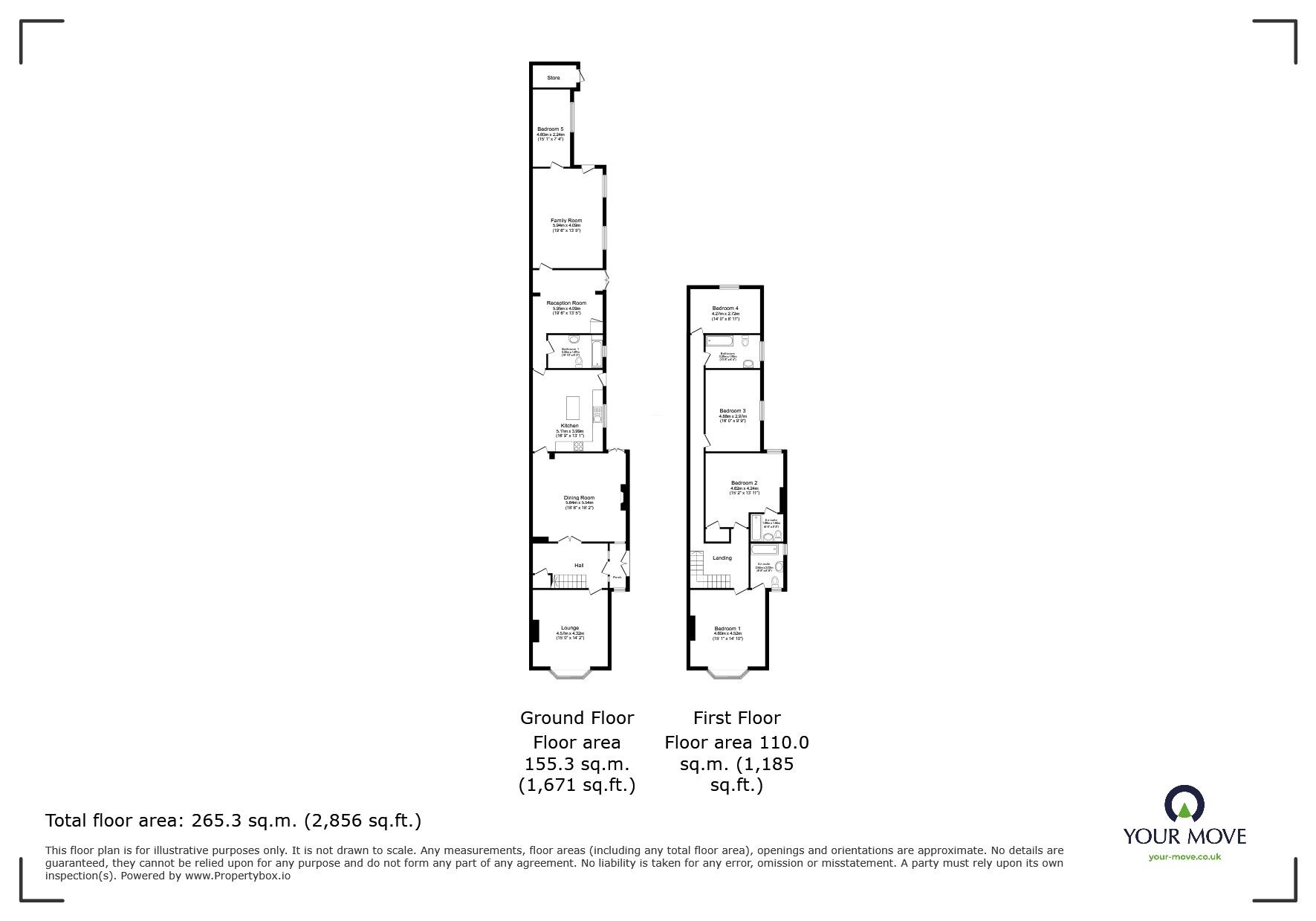 Floorplan of 5 bedroom Semi Detached House for sale, St. Catherines, Lincoln, Lincolnshire, LN5
