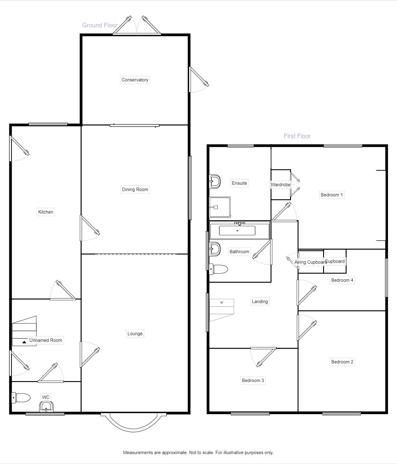 Floorplan of 4 bedroom Detached House for sale, Calder Road, Lincoln, Lincolnshire, LN5