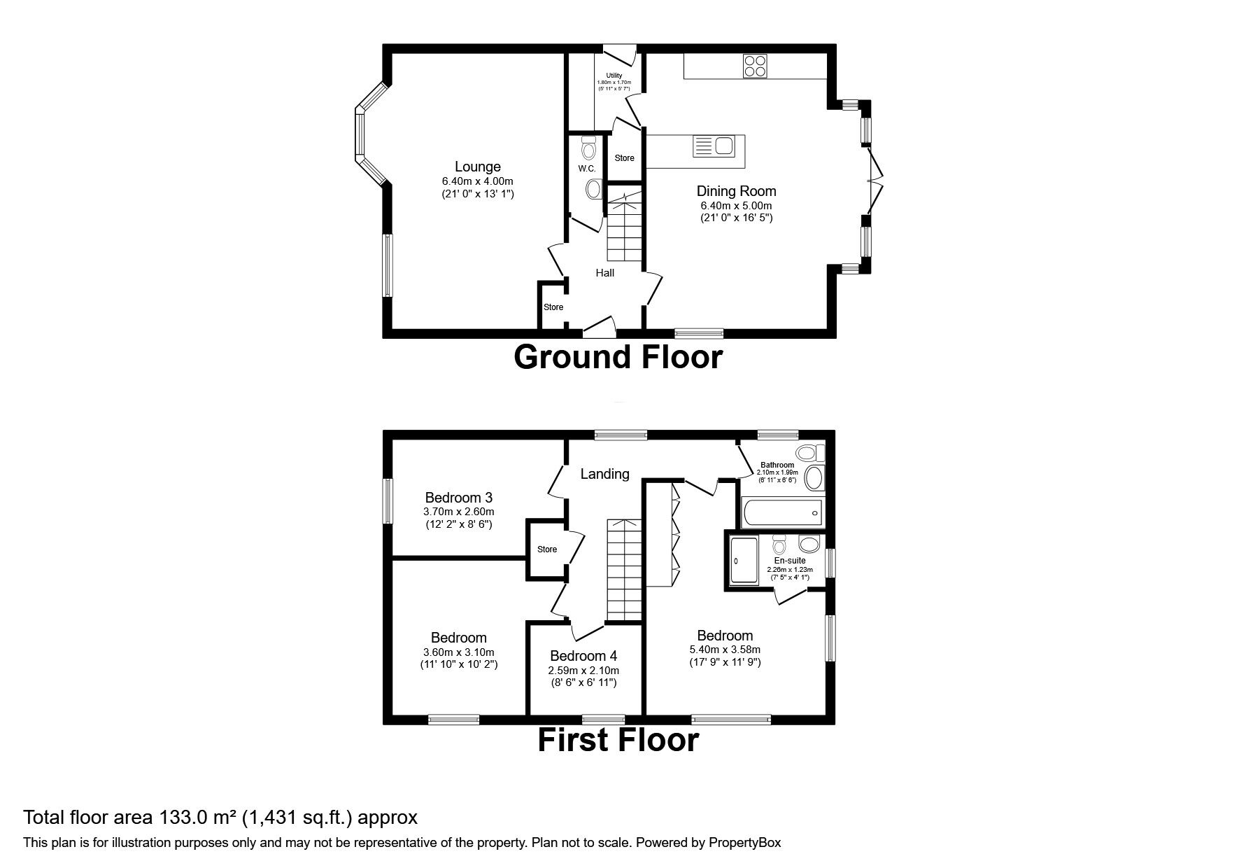 Floorplan of 4 bedroom Detached House for sale, Livia Avenue, North Hykeham, Lincolnshire, LN6