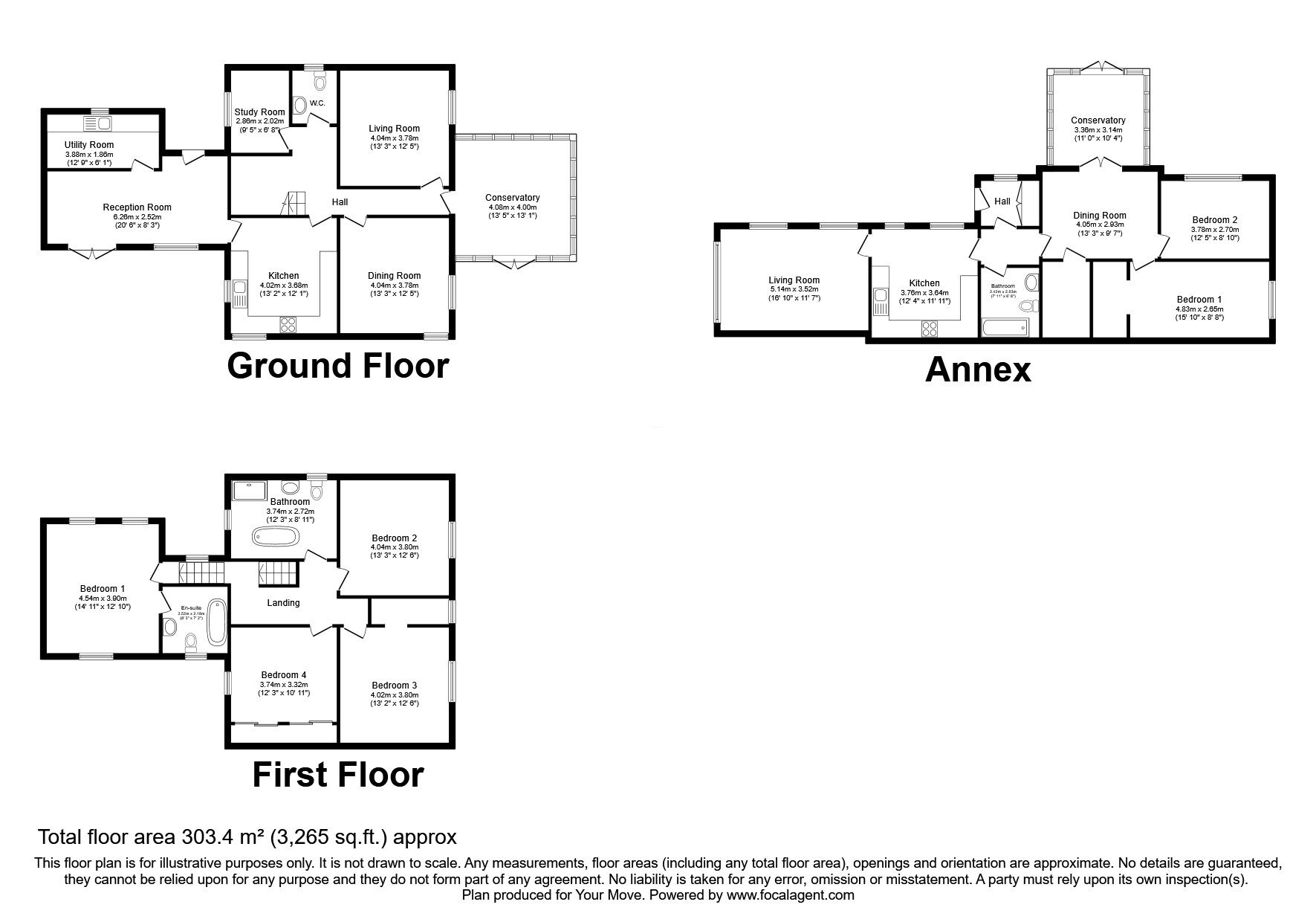 Floorplan of 6 bedroom Detached House for sale, High Street, Harby, Nottinghamshire, NG23