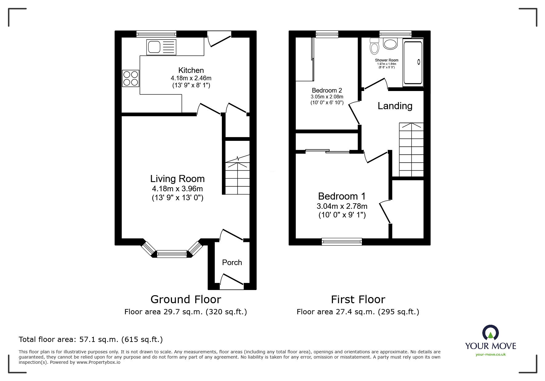 Floorplan of 2 bedroom Semi Detached House for sale, St. Francis Court, North Hykeham, Lincolnshire, LN6