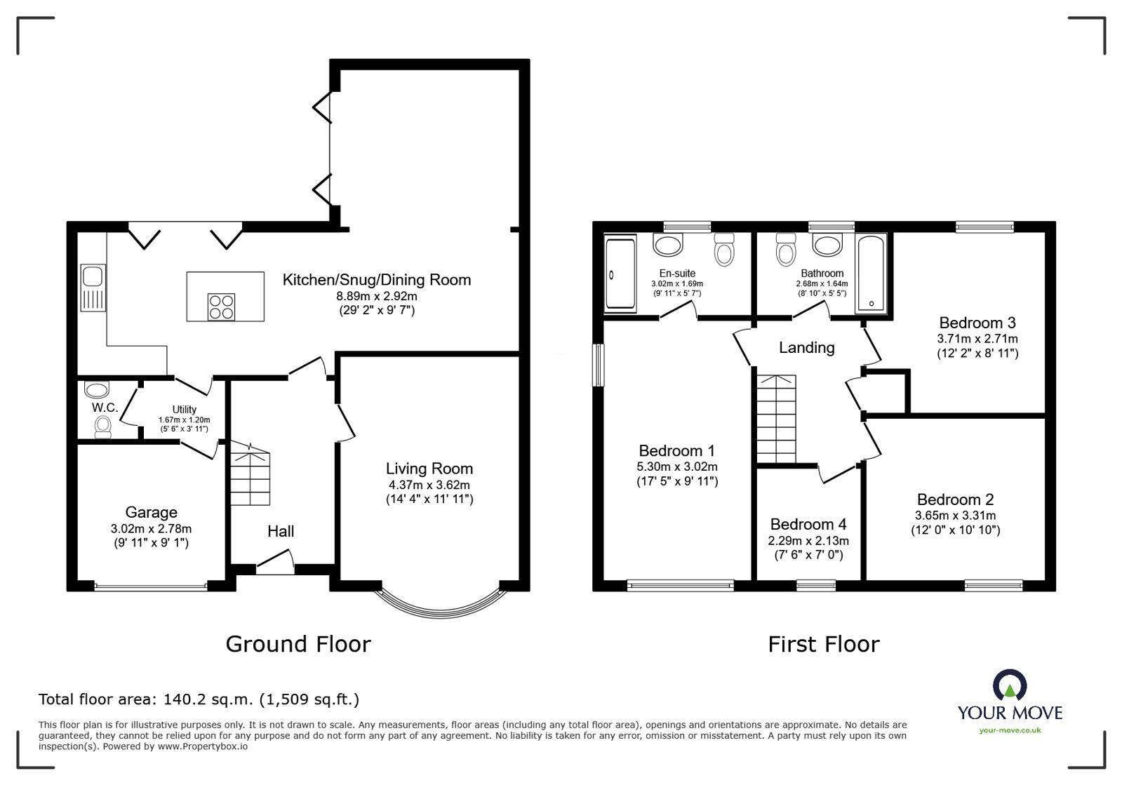 Floorplan of 4 bedroom Detached House for sale, Glenbank Close, Lincoln, LN6