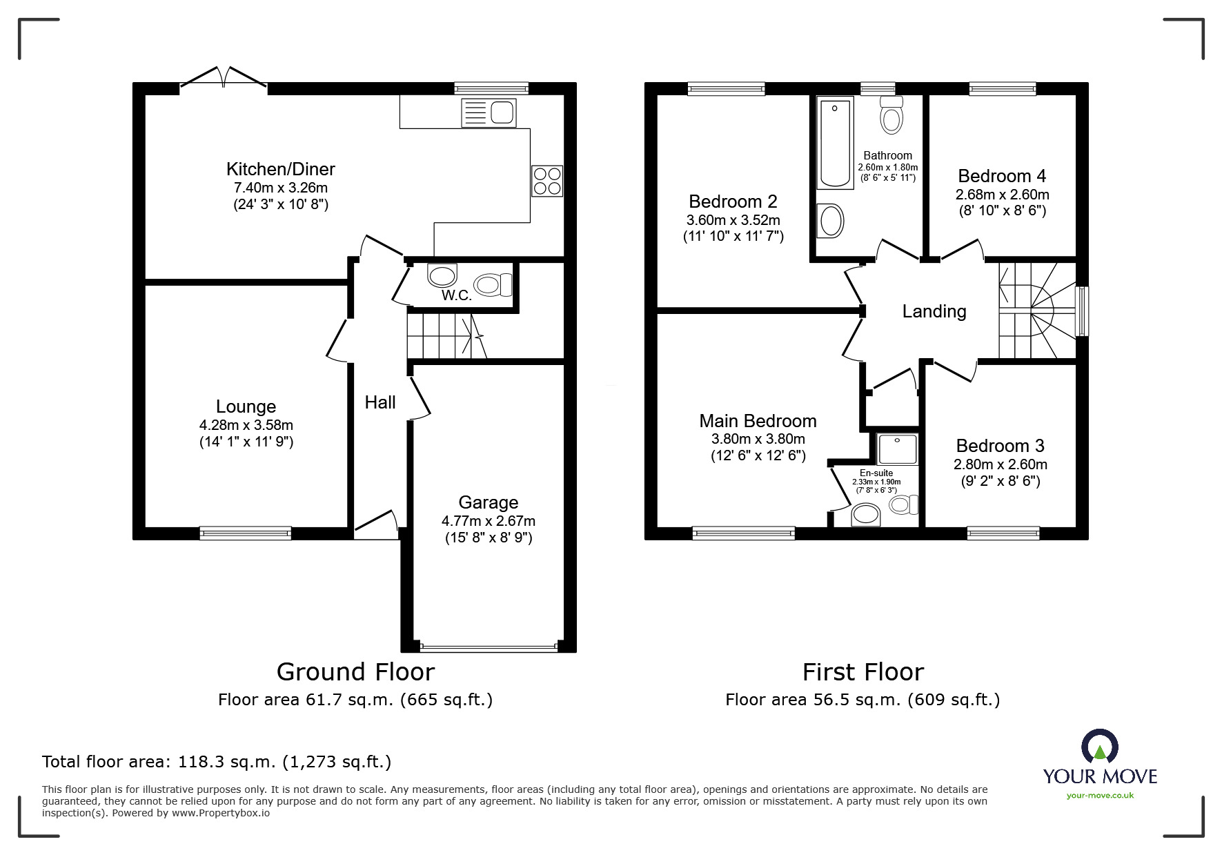 Floorplan of 4 bedroom Detached House for sale, Furnace Close, North Hykeham, Lincolnshire, LN6