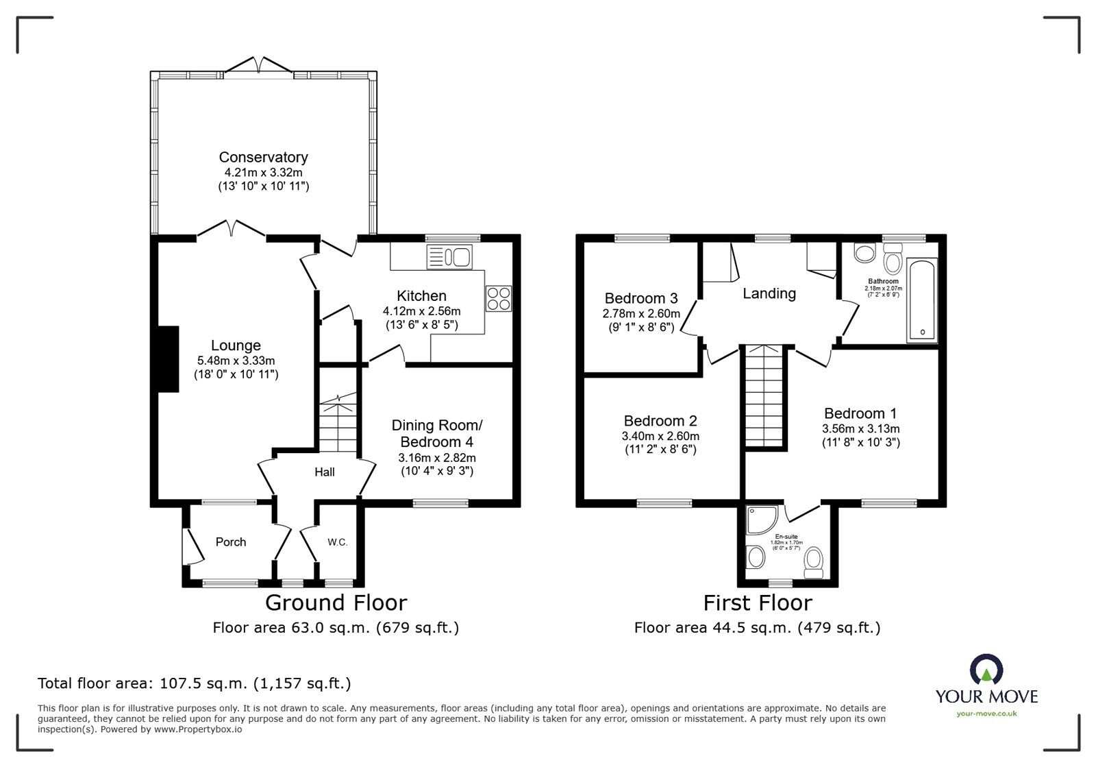 Floorplan of 3 bedroom Detached House for sale, Greenock Way, Lincoln, Lincolnshire, LN6