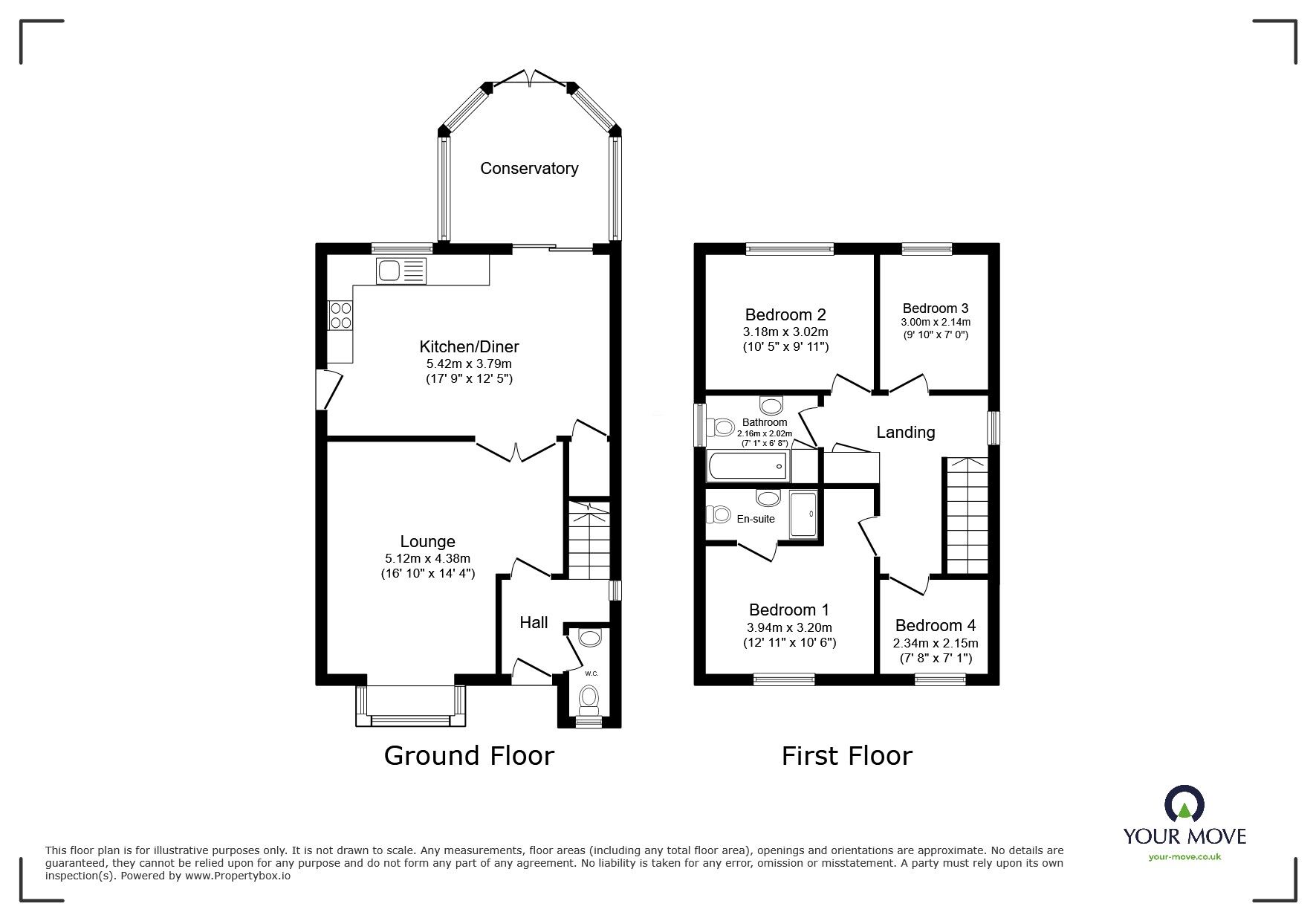 Floorplan of 4 bedroom Detached House for sale, Tudor Road, Lincoln, Lincolnshire, LN6