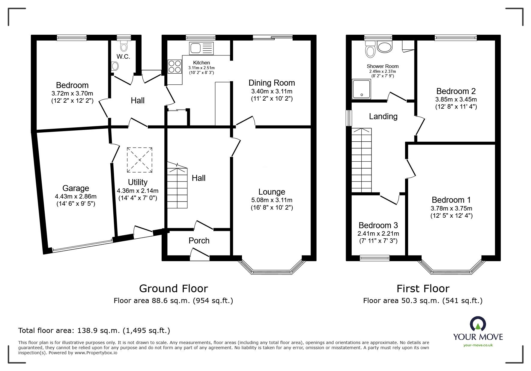 Floorplan of 4 bedroom Detached House for sale, Ingham Close, Lincoln, Lincolnshire, LN6