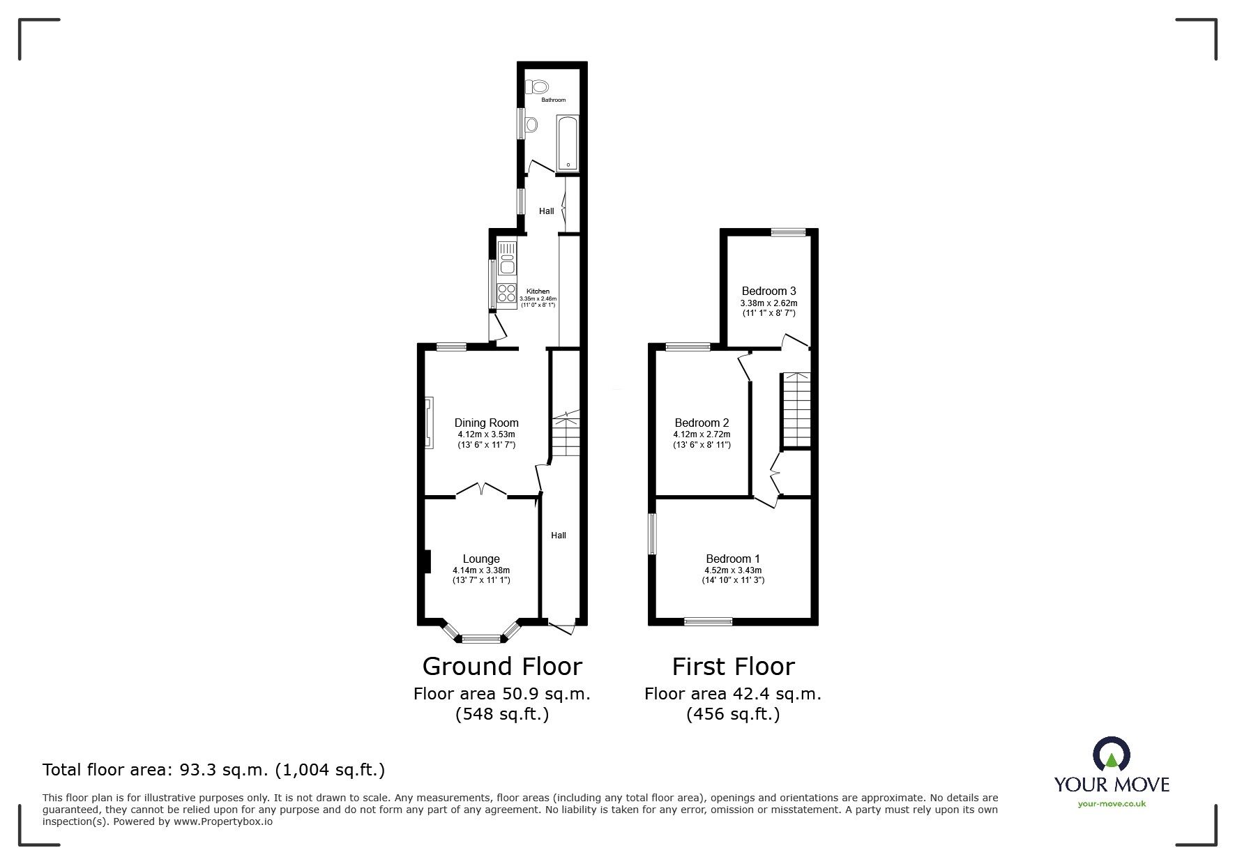 Floorplan of 3 bedroom End Terrace House for sale, Station Road, North Hykeham, Lincolnshire, LN6