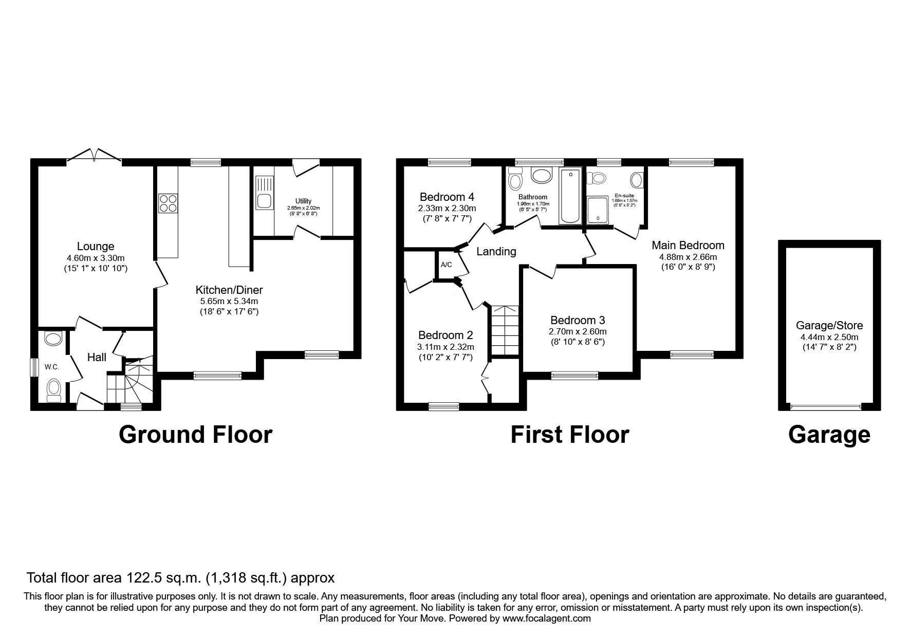 Floorplan of 4 bedroom Detached House for sale, Mallard Court, North Hykeham, Lincolnshire, LN6