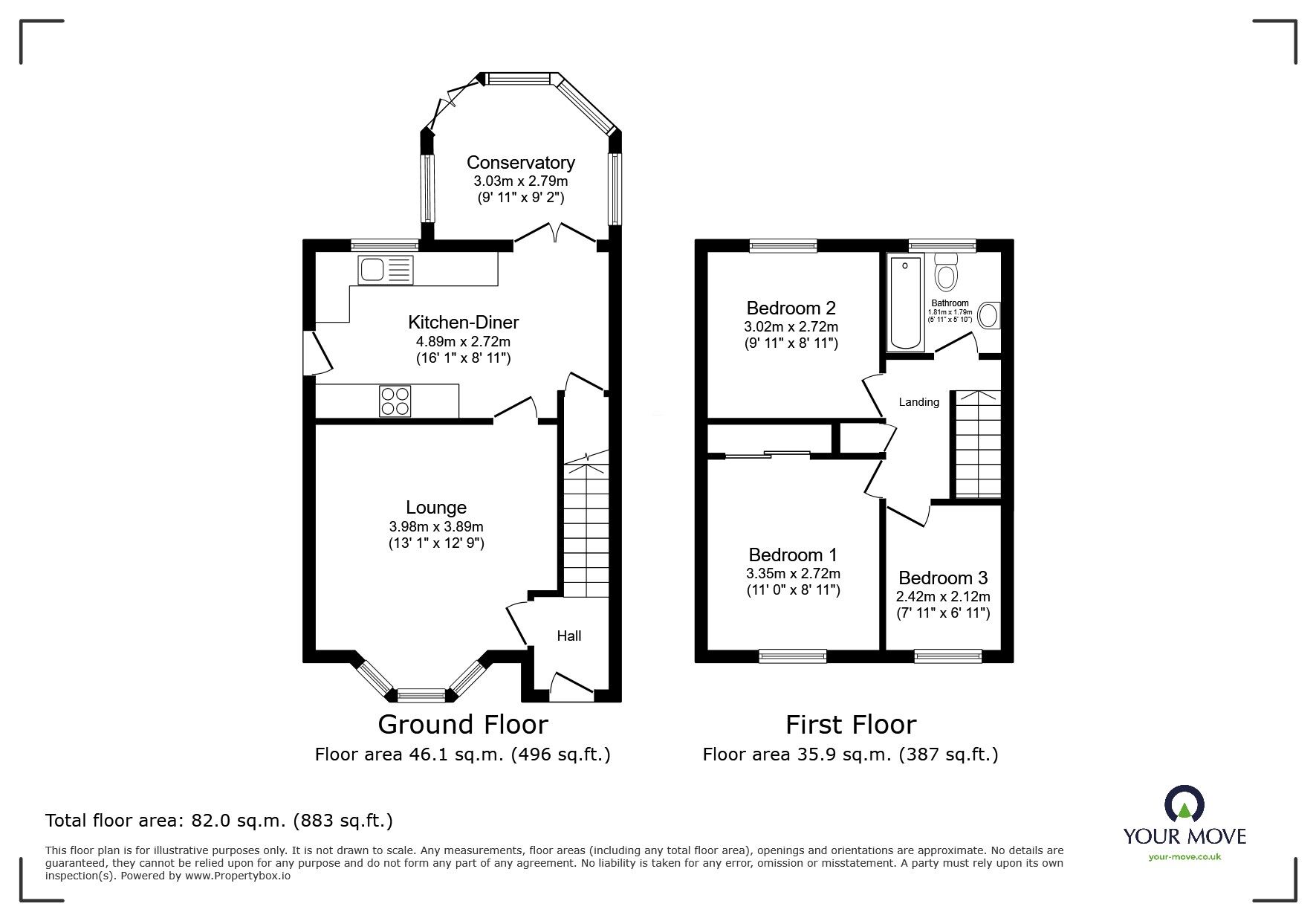 Floorplan of 3 bedroom Semi Detached House for sale, Stenigot Road, Lincoln, Lincolnshire, LN6