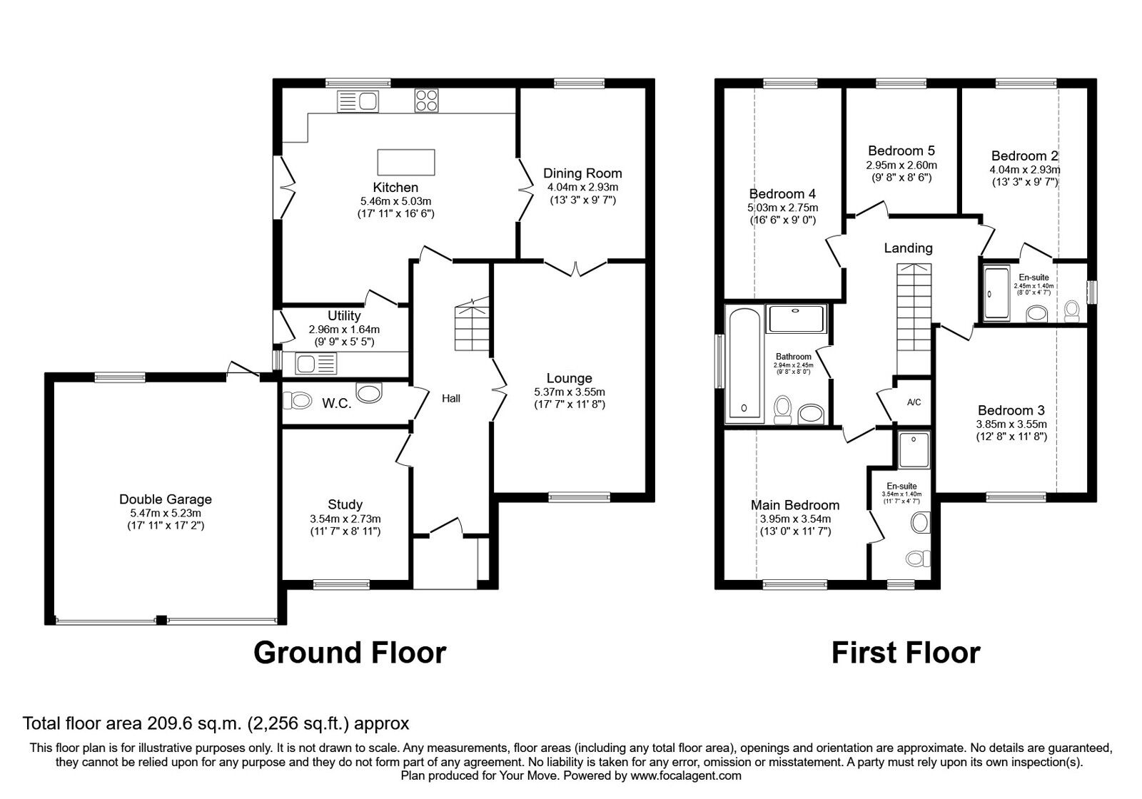 Floorplan of 5 bedroom Detached House for sale, Top Lodge Close, Lincoln, Lincolnshire, LN6
