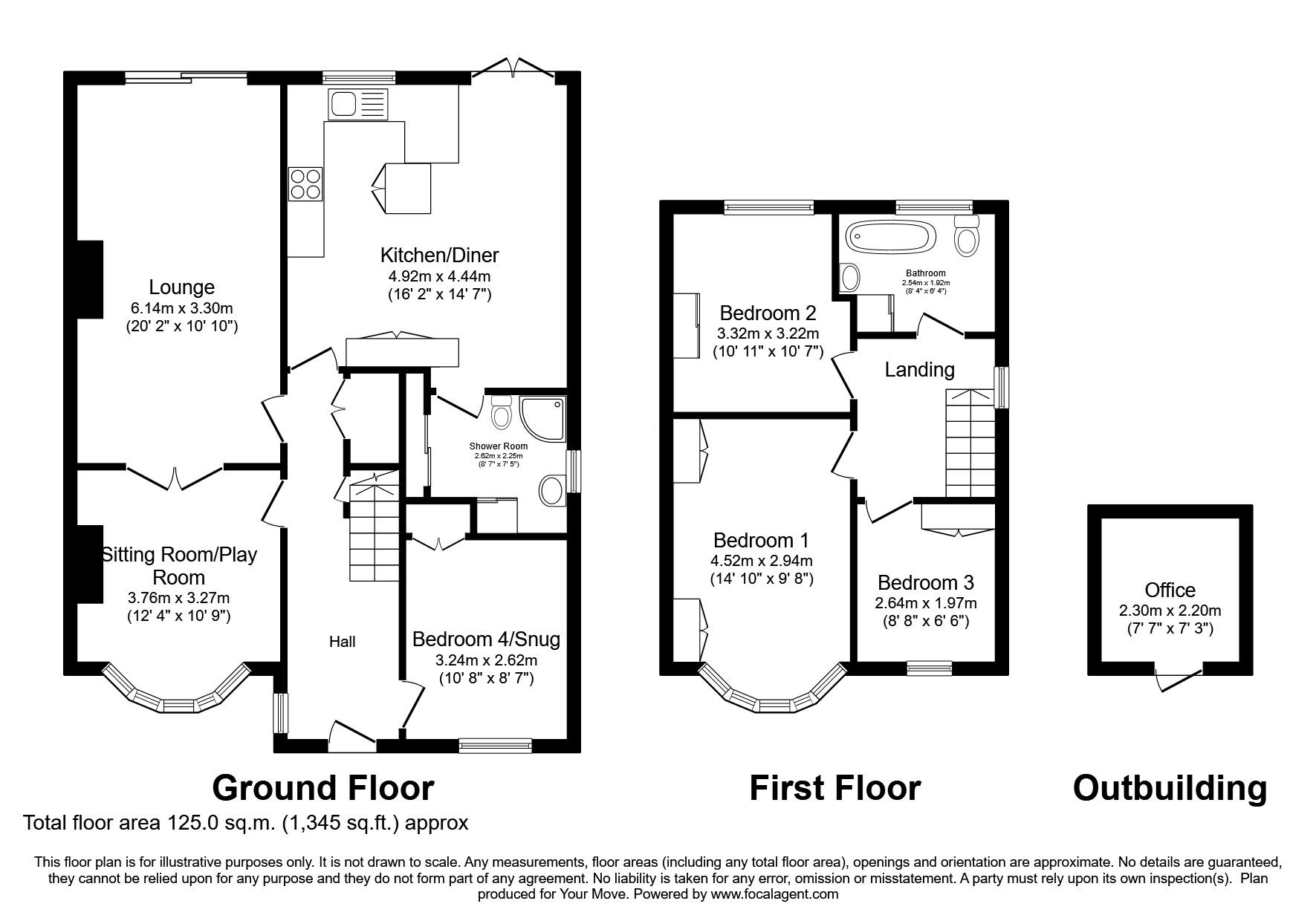 Floorplan of 4 bedroom Semi Detached House for sale, Lincoln Road, Newark, Nottinghamshire, NG24