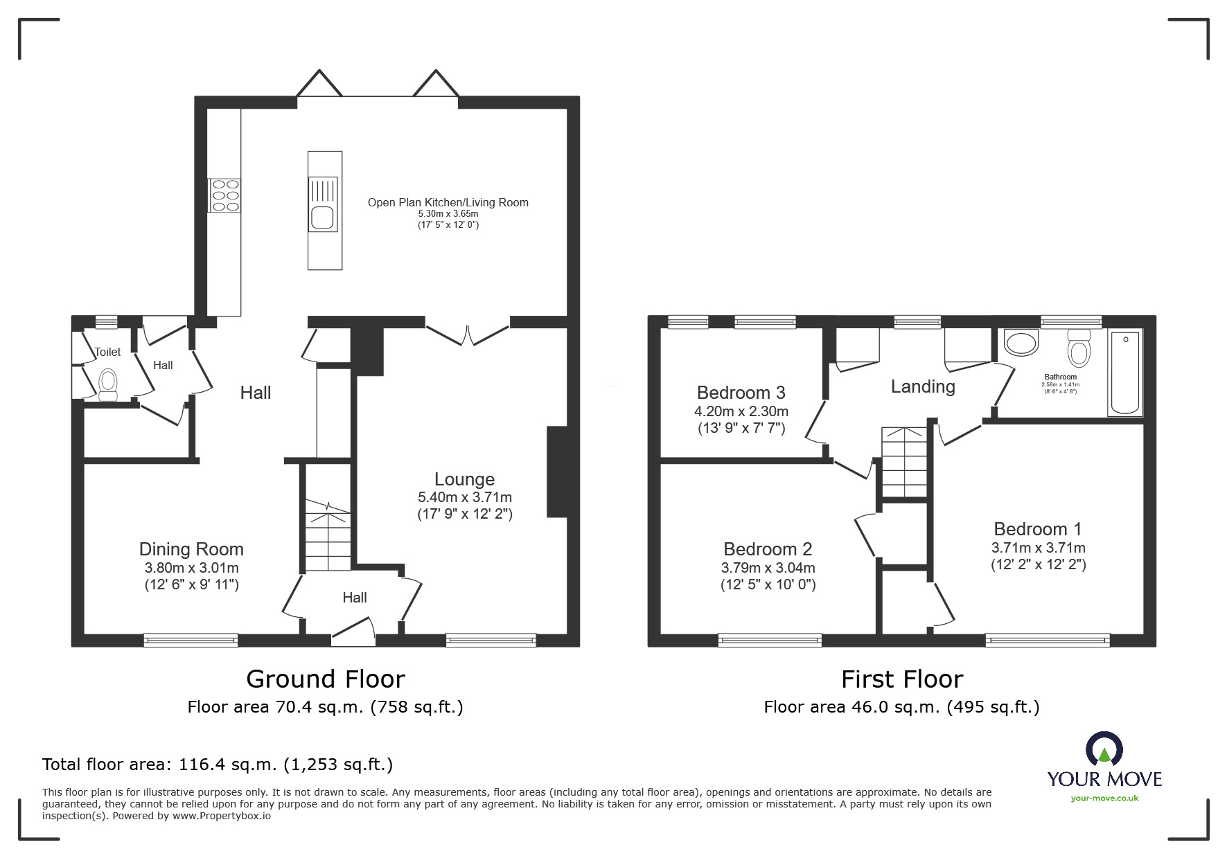 Floorplan of 3 bedroom Mid Terrace House for sale, Skellingthorpe Road, Lincoln, Lincolnshire, LN6
