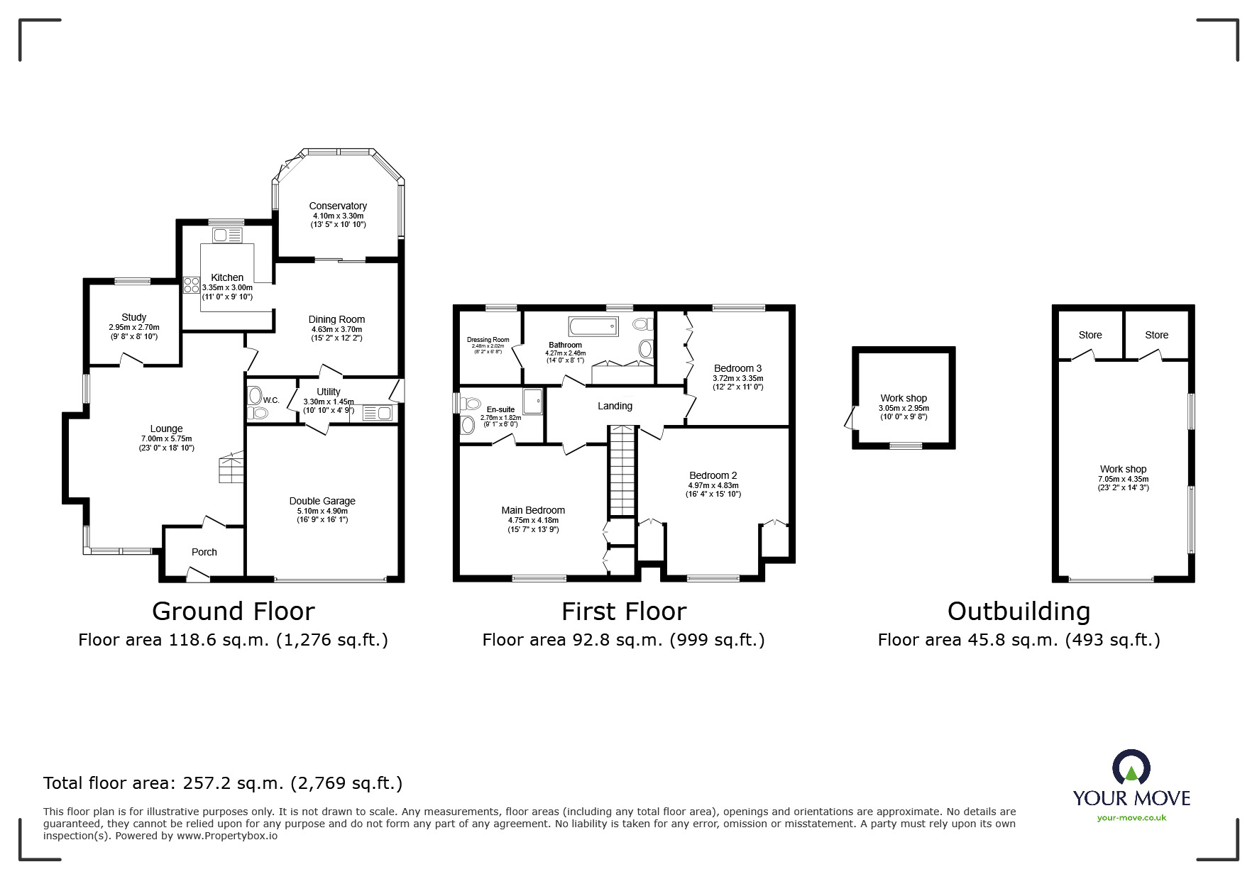 Floorplan of 3 bedroom Detached House for sale, High Street, Kexby, Lincolnshire, DN21