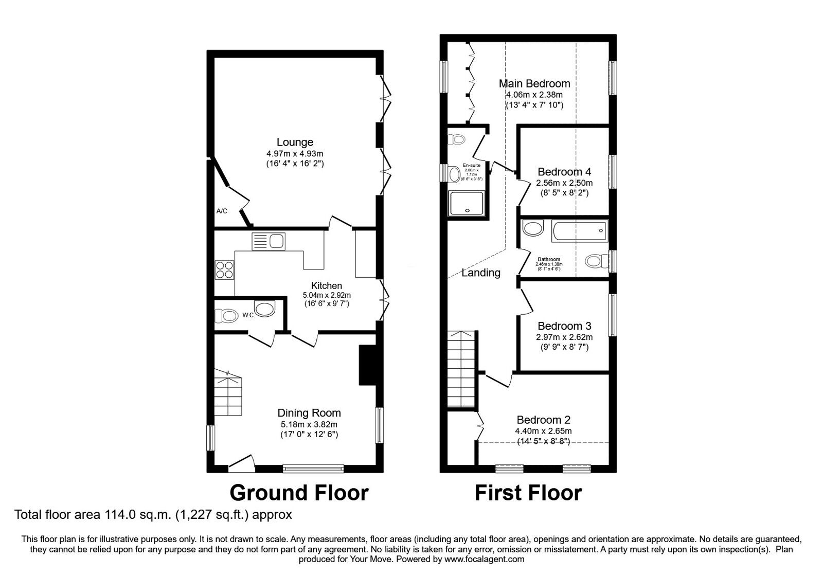 Floorplan of 4 bedroom End Terrace House for sale, High Street, Collingham, Nottinghamshire, NG23