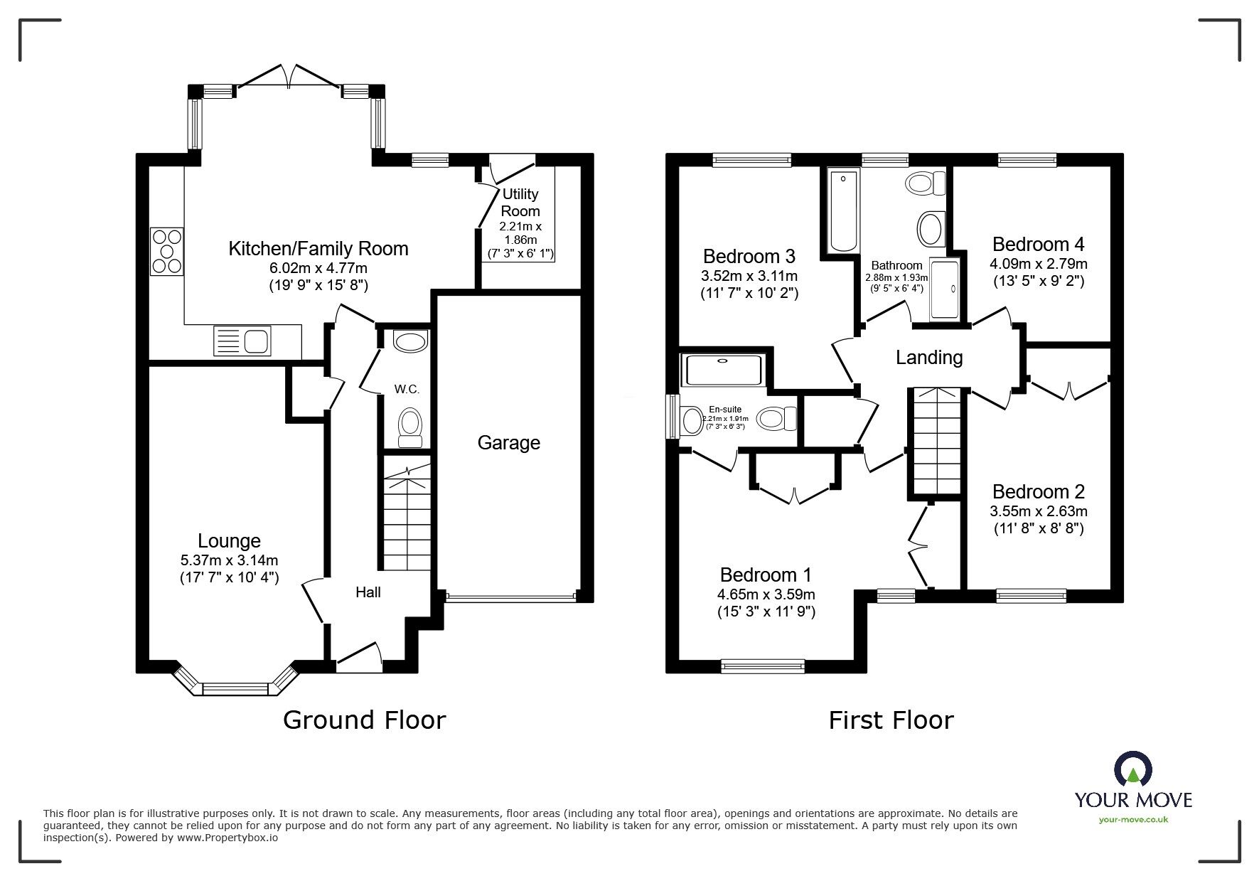 Floorplan of 4 bedroom Detached House for sale, Titus Way, North Hykeham, Lincolnshire, LN6