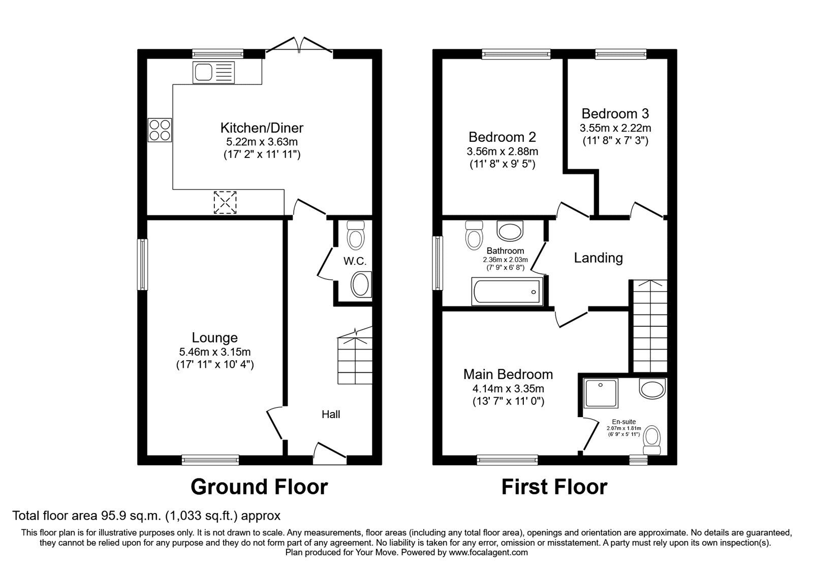 Floorplan of 3 bedroom Semi Detached House for sale, Main Drive, Sudbrooke, Lincolnshire, LN2