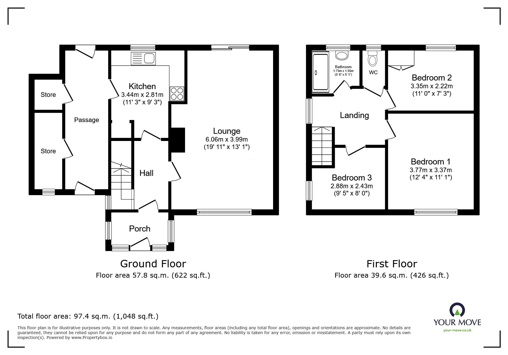 Floorplan of 3 bedroom Semi Detached House for sale, Pieter Maritz Street, Lincoln, Lincolnshire, LN1