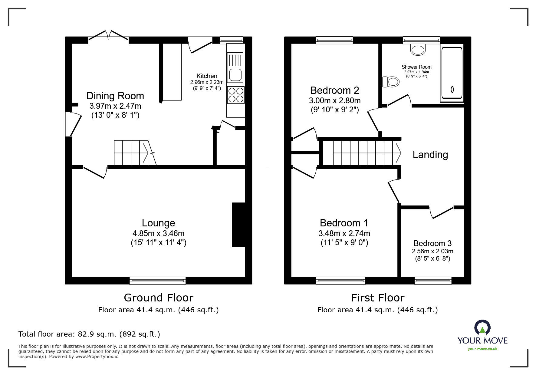 Floorplan of 3 bedroom Semi Detached House for sale, Broughton Gardens, Lincoln, Lincolnshire, LN5