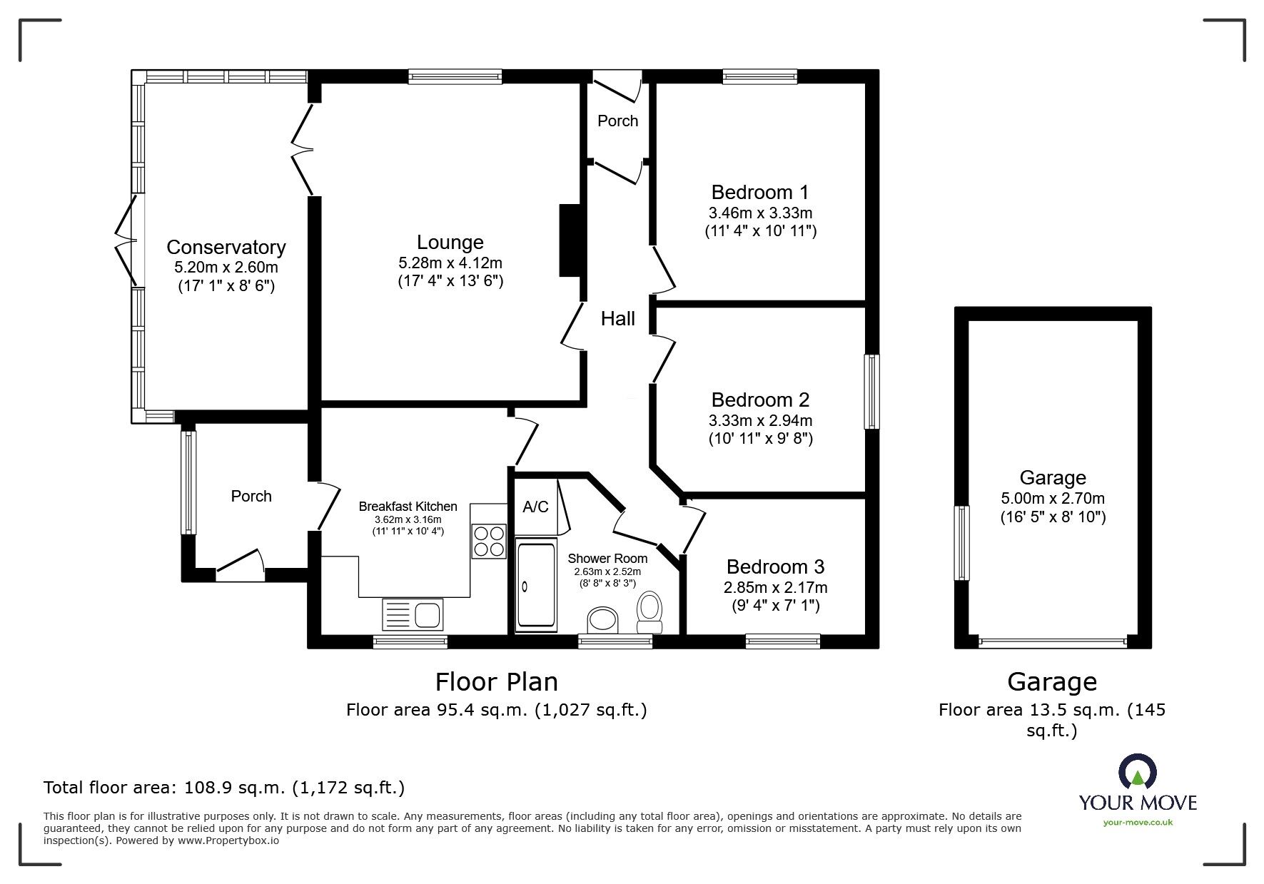 Floorplan of 3 bedroom Detached Bungalow for sale, Victor Drive, North Hykeham, Lincolnshire, LN6