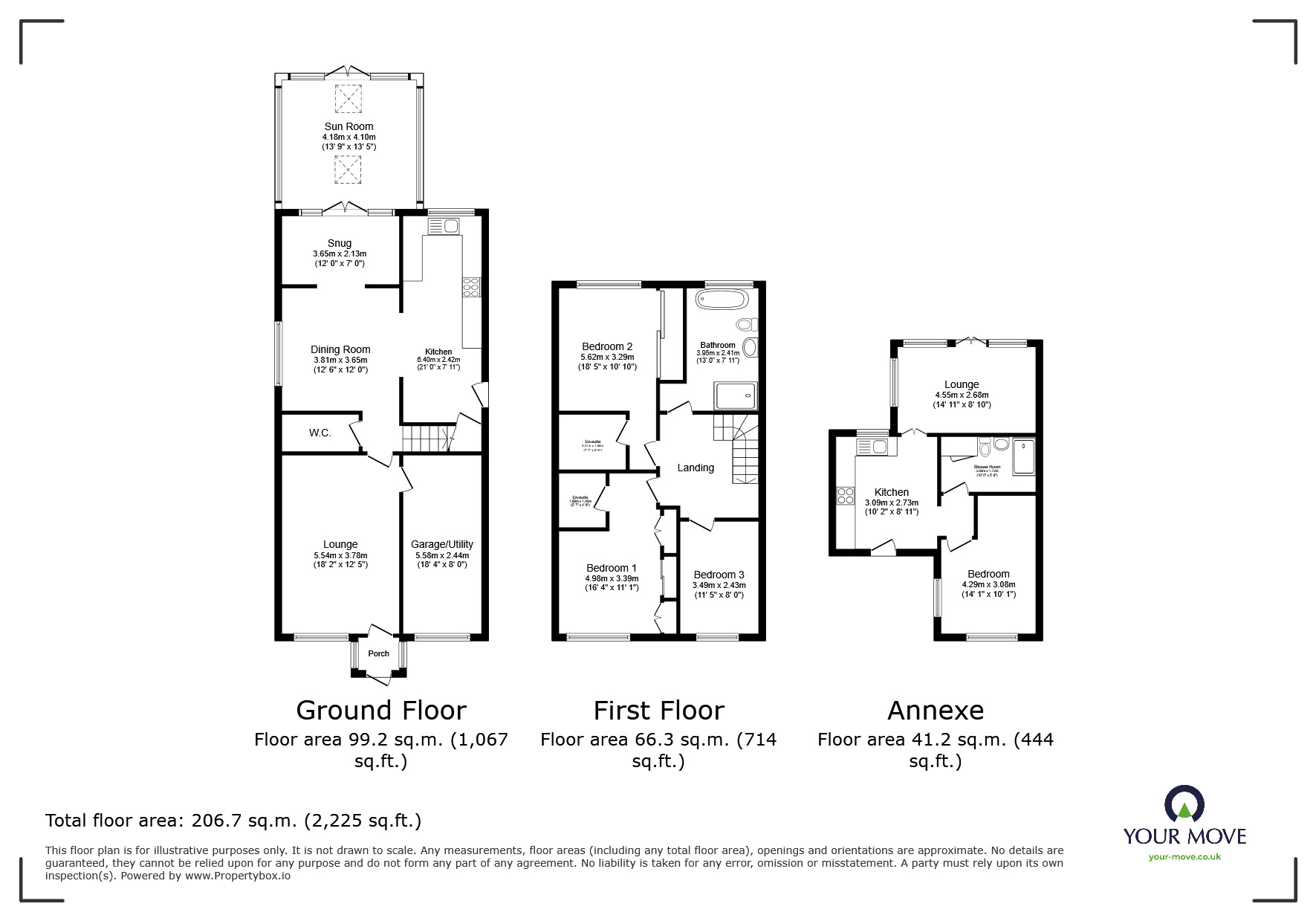 Floorplan of 3 bedroom Detached House for sale, Lincoln Road, North Hykeham, Lincolnshire, LN6