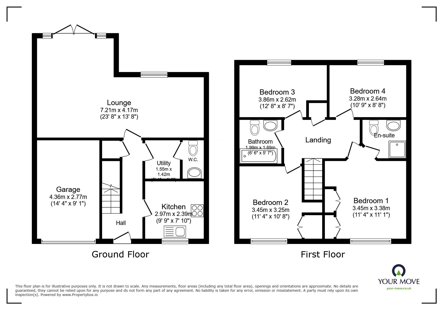Floorplan of 4 bedroom Detached House for sale, Octavian Crescent, North Hykeham, Lincolnshire, LN6