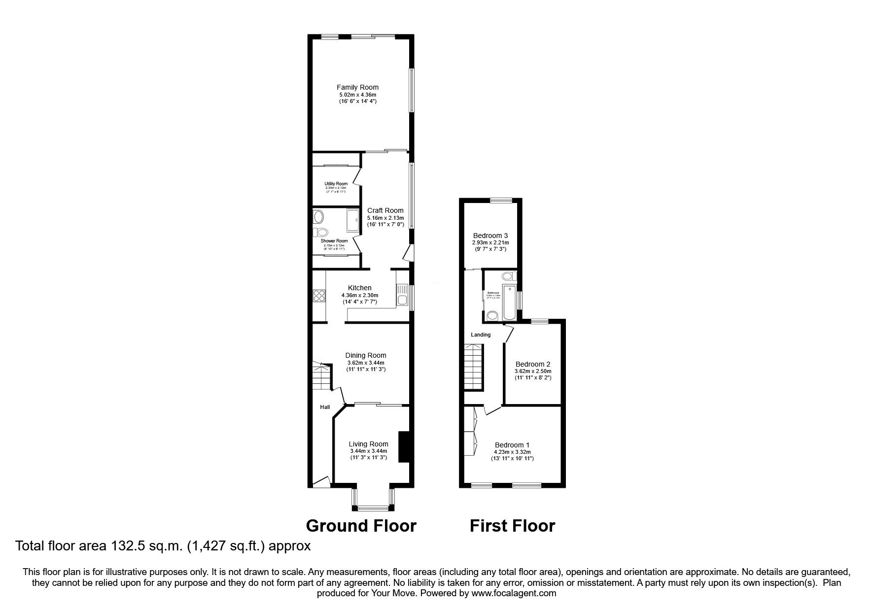 Floorplan of 3 bedroom Semi Detached House for sale, Hainton Road, Lincoln, Lincolnshire, LN6