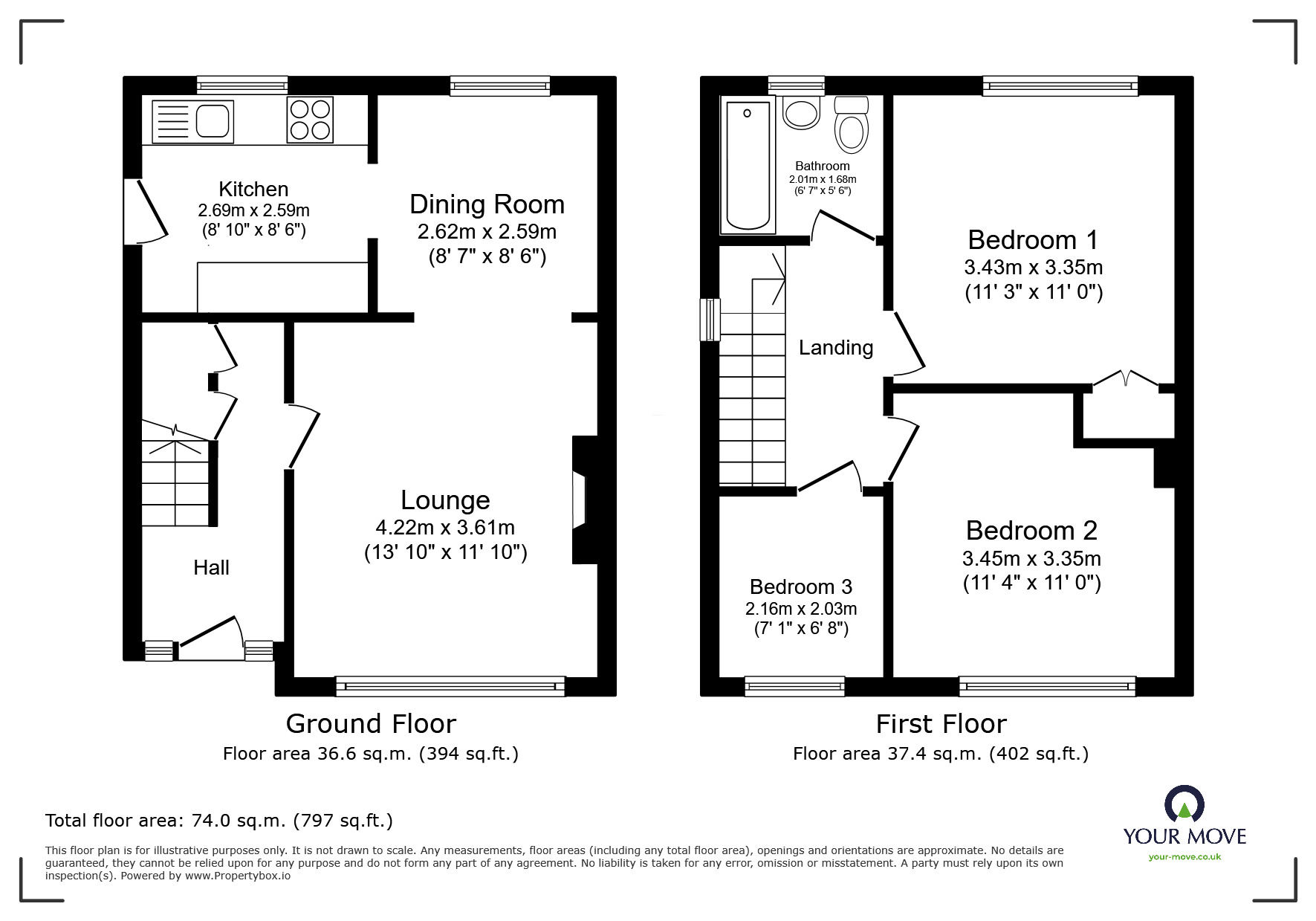Floorplan of 3 bedroom Semi Detached House for sale, Berkeley Avenue, Lincoln, Lincolnshire, LN6