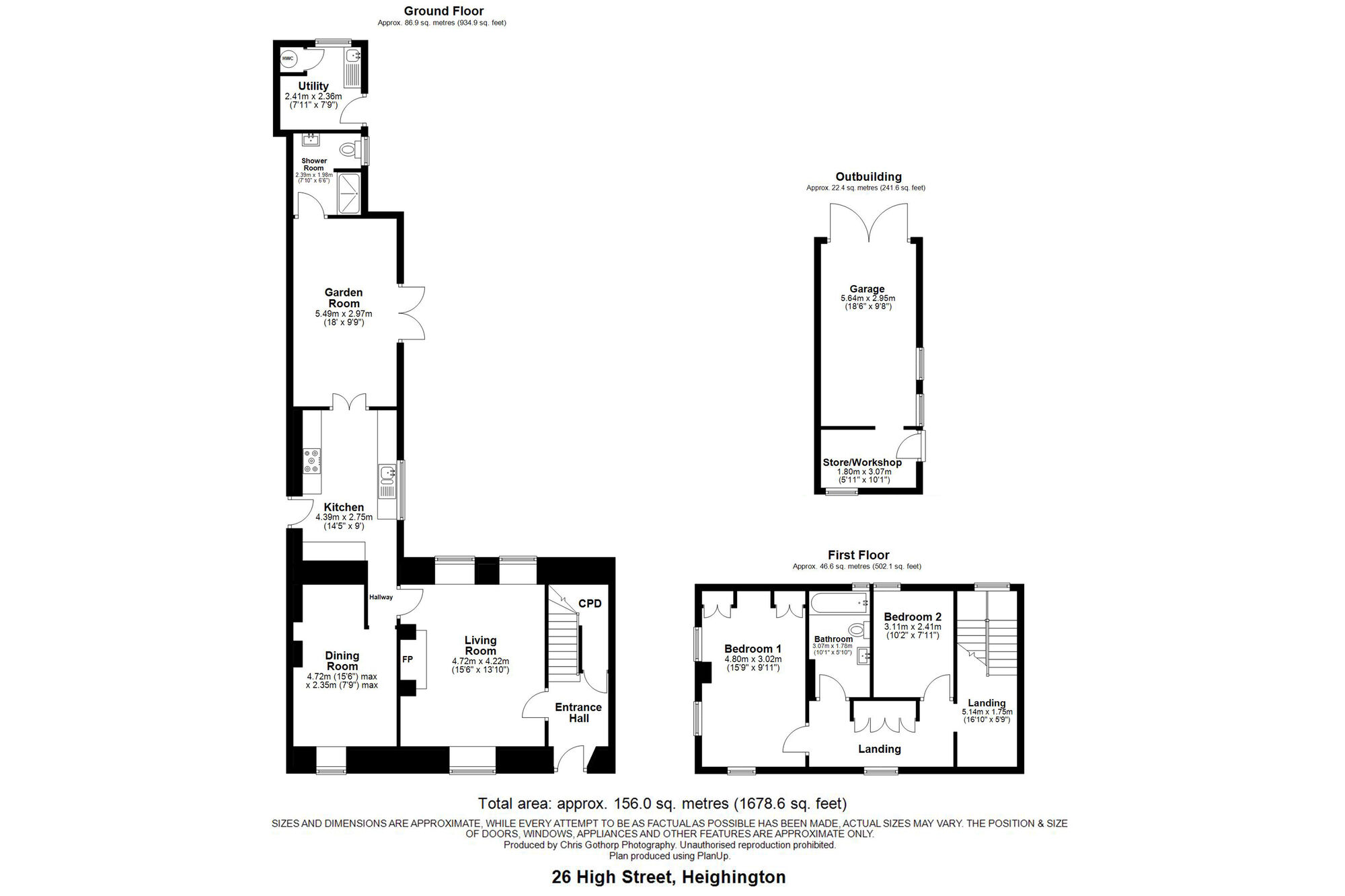Floorplan of 2 bedroom Semi Detached Property for sale, High Street, Heighington, Lincolnshire, LN4