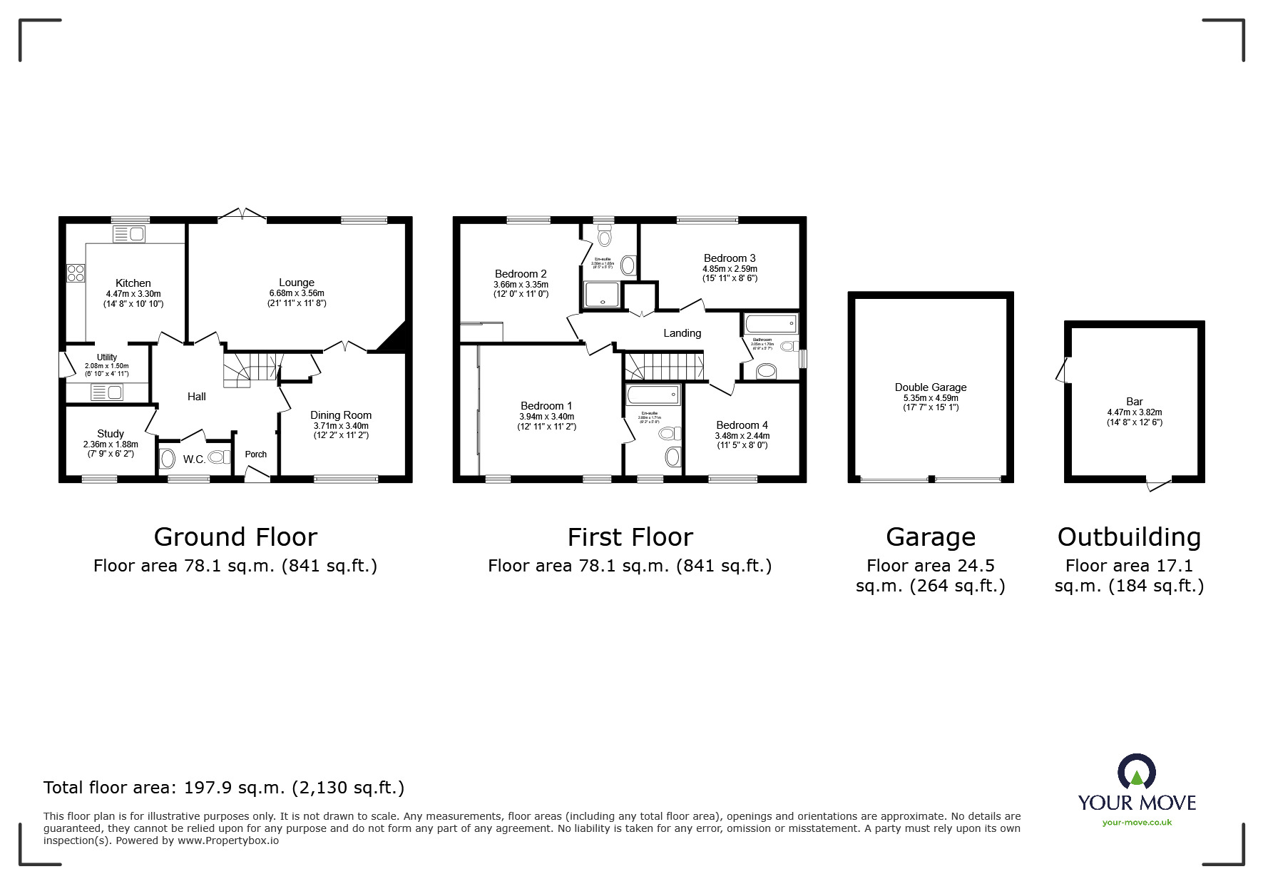 Floorplan of 4 bedroom Detached House for sale, Claudius Road, North Hykeham, Lincolnshire,, LN6