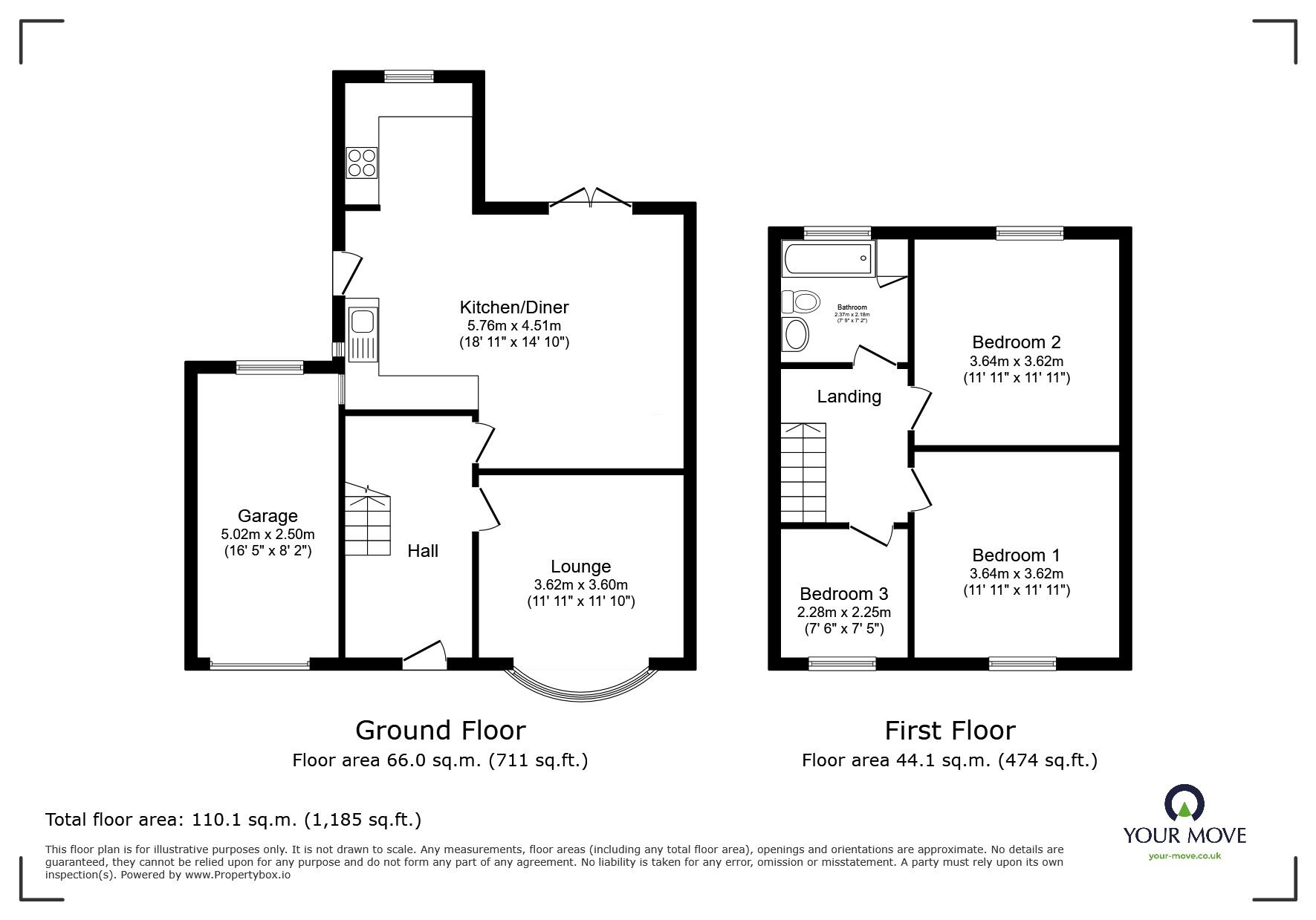 Floorplan of 3 bedroom Semi Detached House for sale, Lincoln Road, North Hykeham, Lincolnshire, LN6