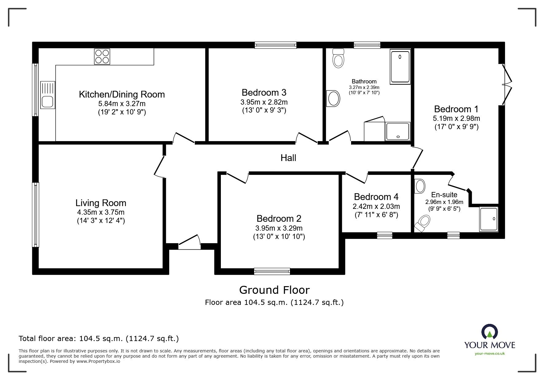 Floorplan of 4 bedroom Detached Bungalow for sale, Mill Lane, North Hykeham, Lincolnshire, LN6