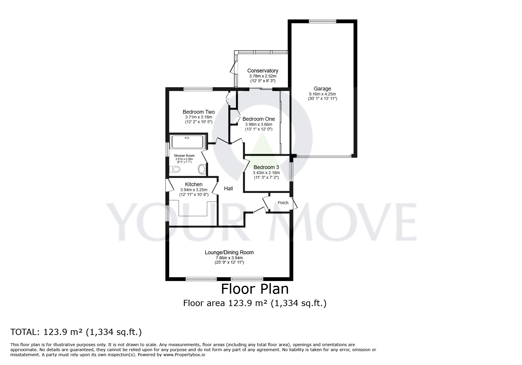 Floorplan of 3 bedroom Detached Bungalow for sale, Westwood Drive, Lincoln, Lincolnshire, LN6