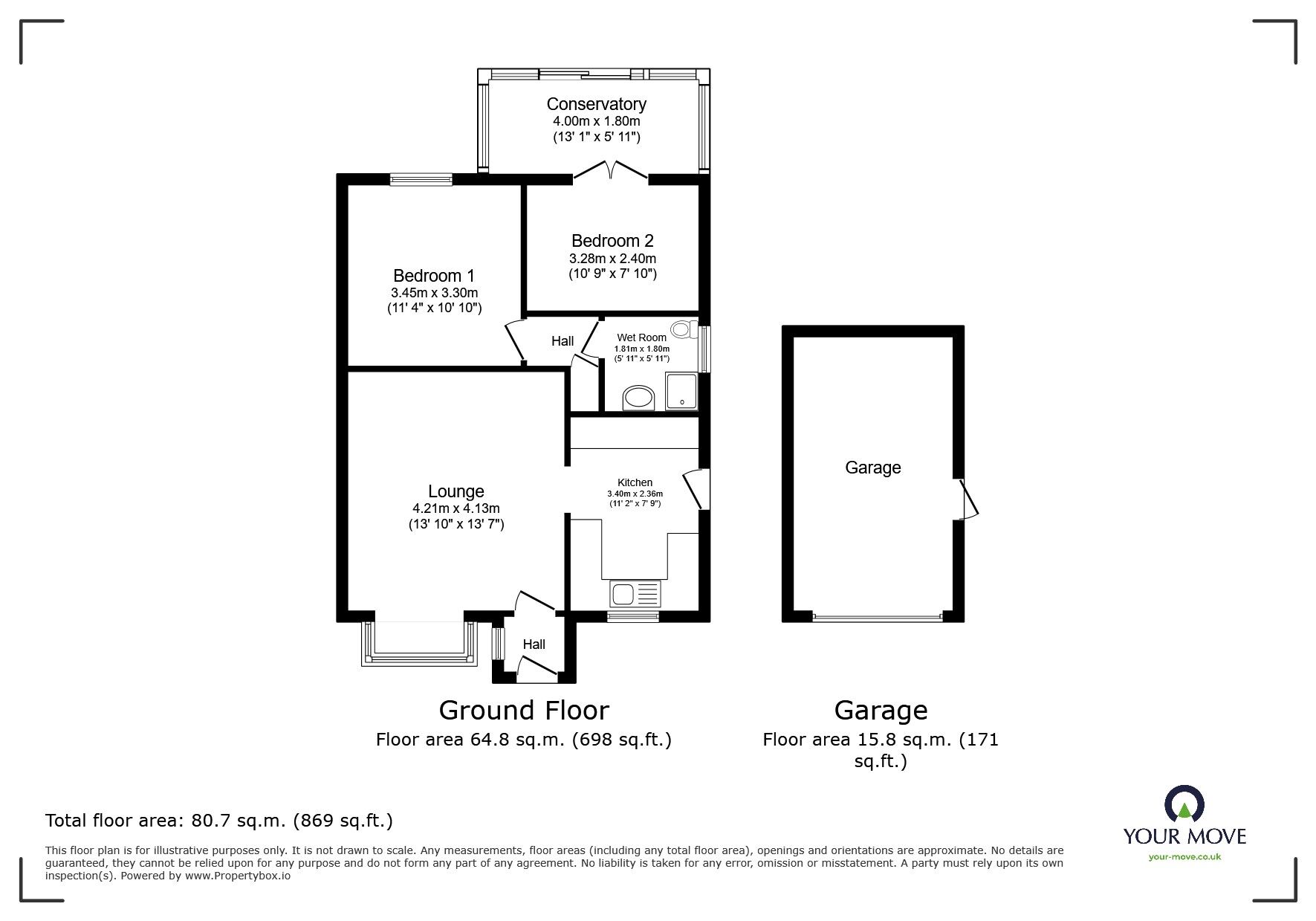 Floorplan of 2 bedroom Detached House for sale, Blyton Road, Lincoln, Lincolnshire, LN6