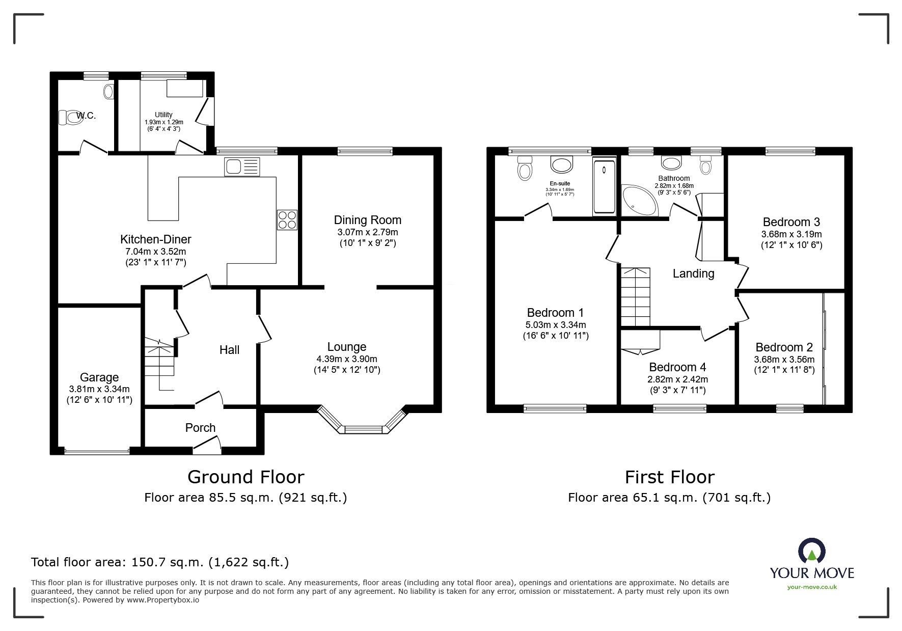 Floorplan of 4 bedroom Detached House for sale, Malton Road, North Hykeham, Lincolnshire, LN6