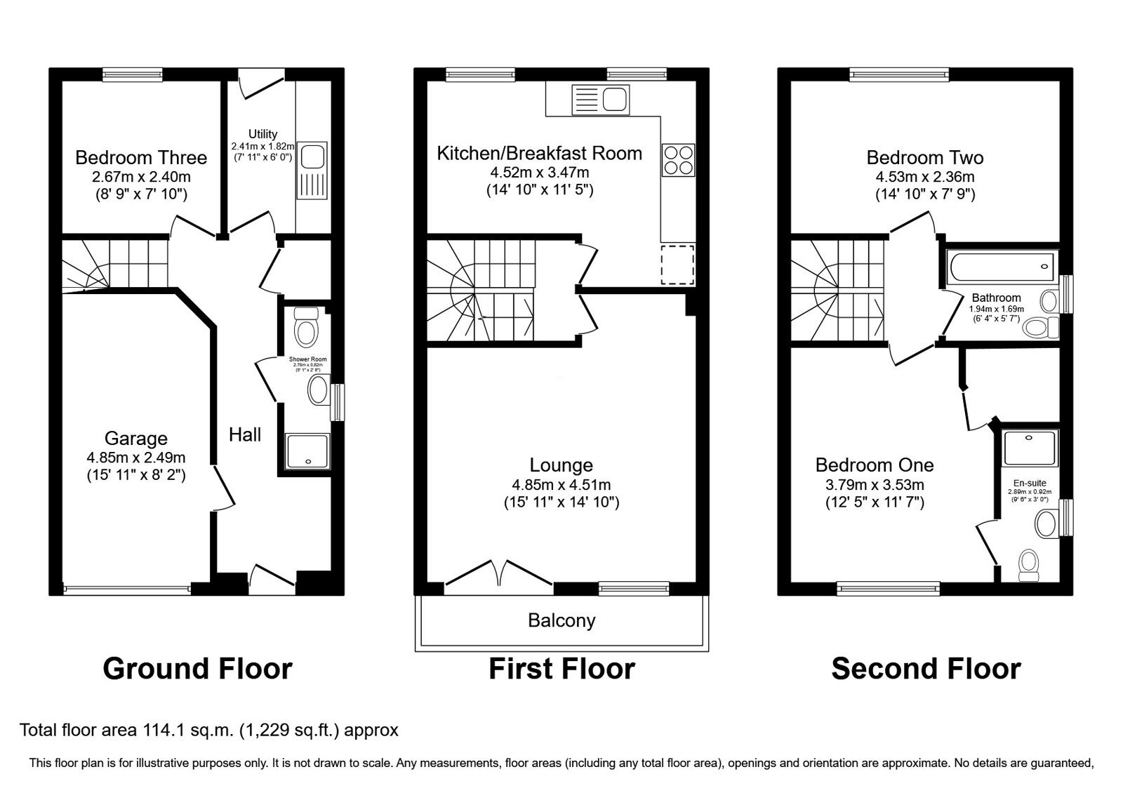 Floorplan of 3 bedroom Semi Detached House for sale, Richmond Drive, North Hykeham, Lincolnshire, LN6